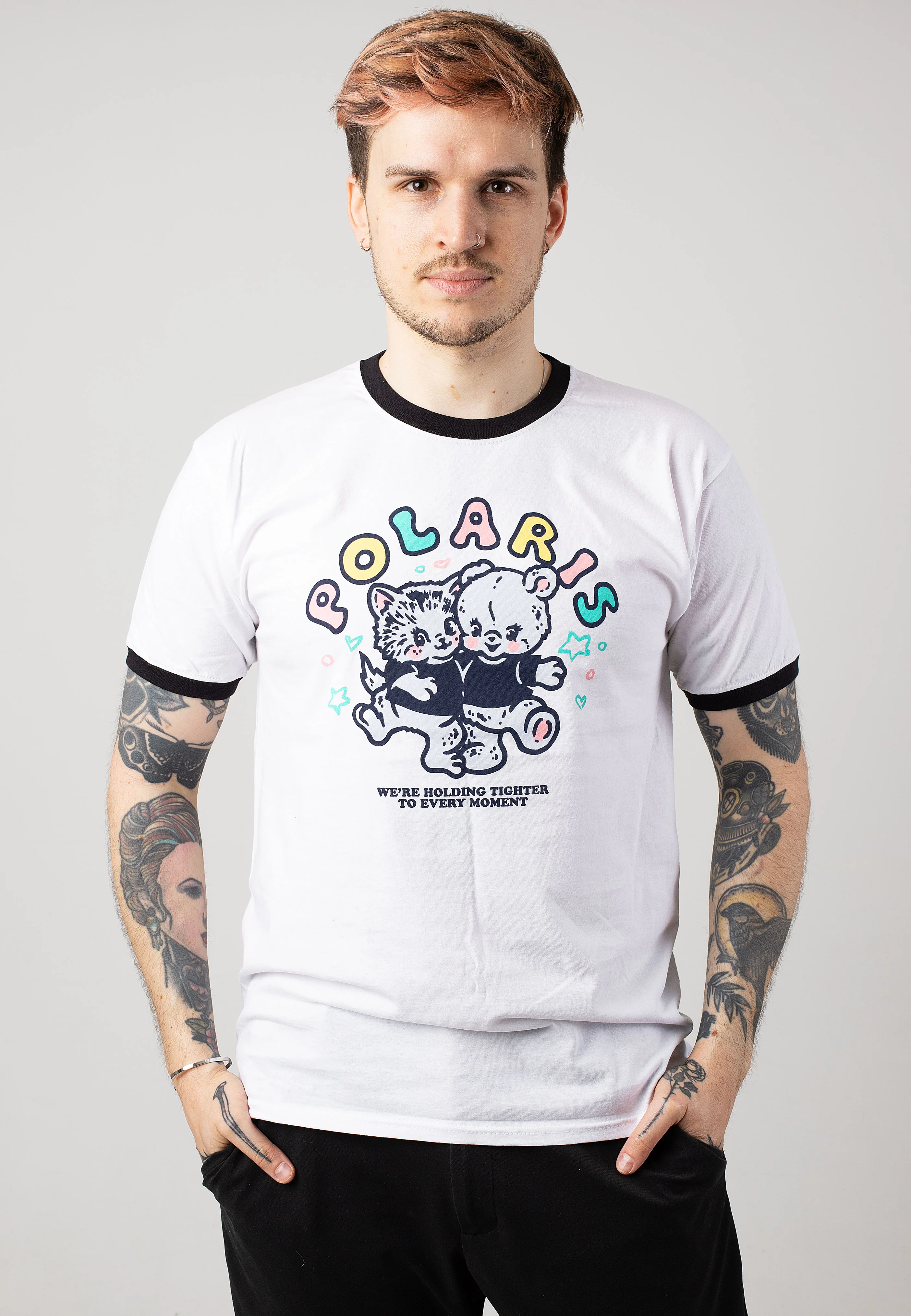 Holding Tighter White Ringer - T-Shirt - Image 3