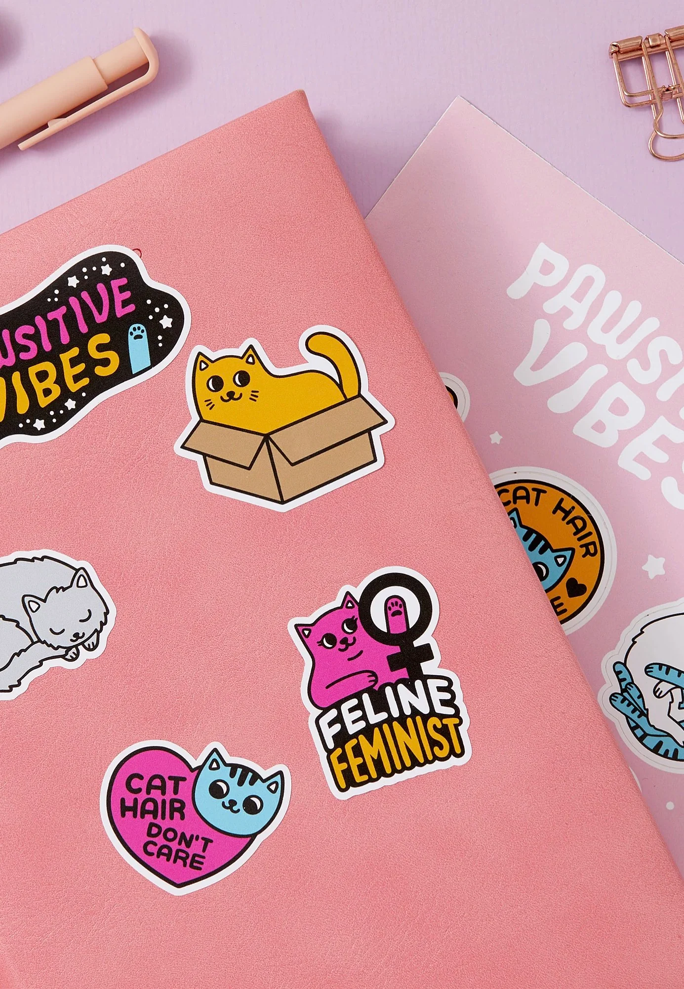 Pawsitive Vibes Cats Sheet A5 - Sticker - Image 2