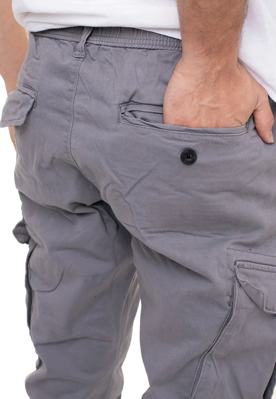 Reflex Rib Cargo Light Grey - Pants - Image 6