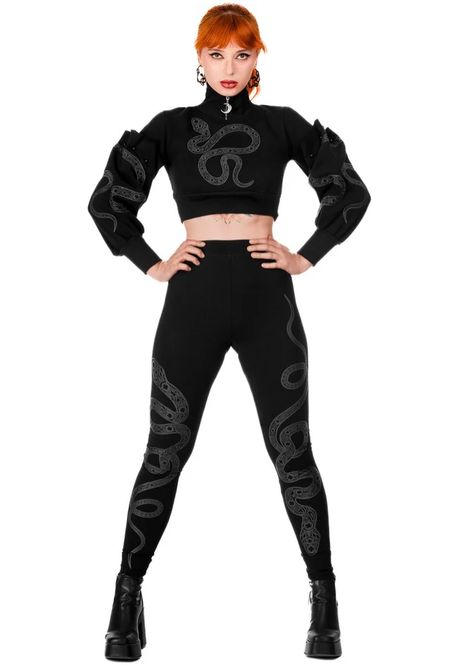 Cathedral Snake Black - Leggings - Image 2