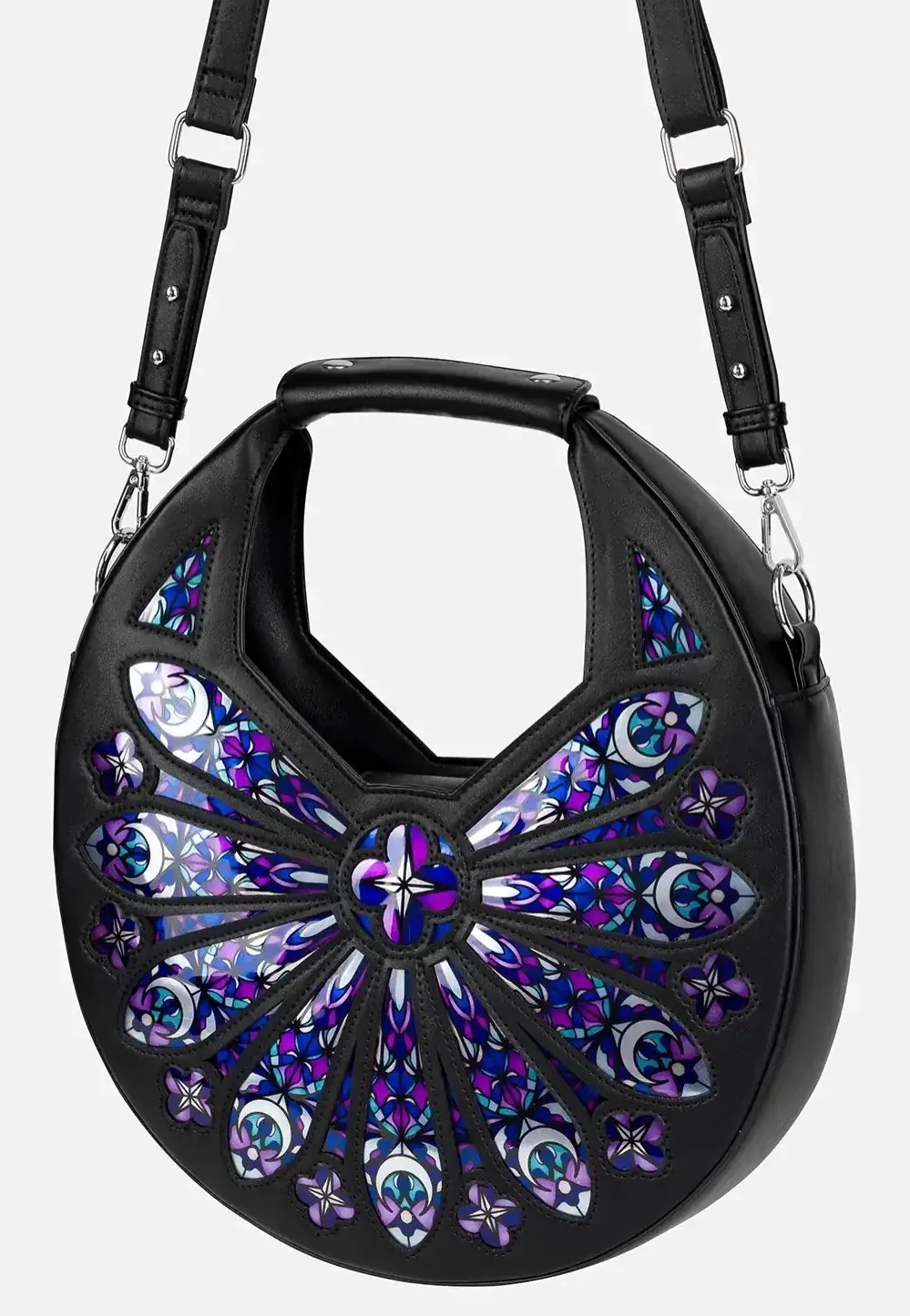 Sacred Rose Shoulder Black - Bag - Image 11