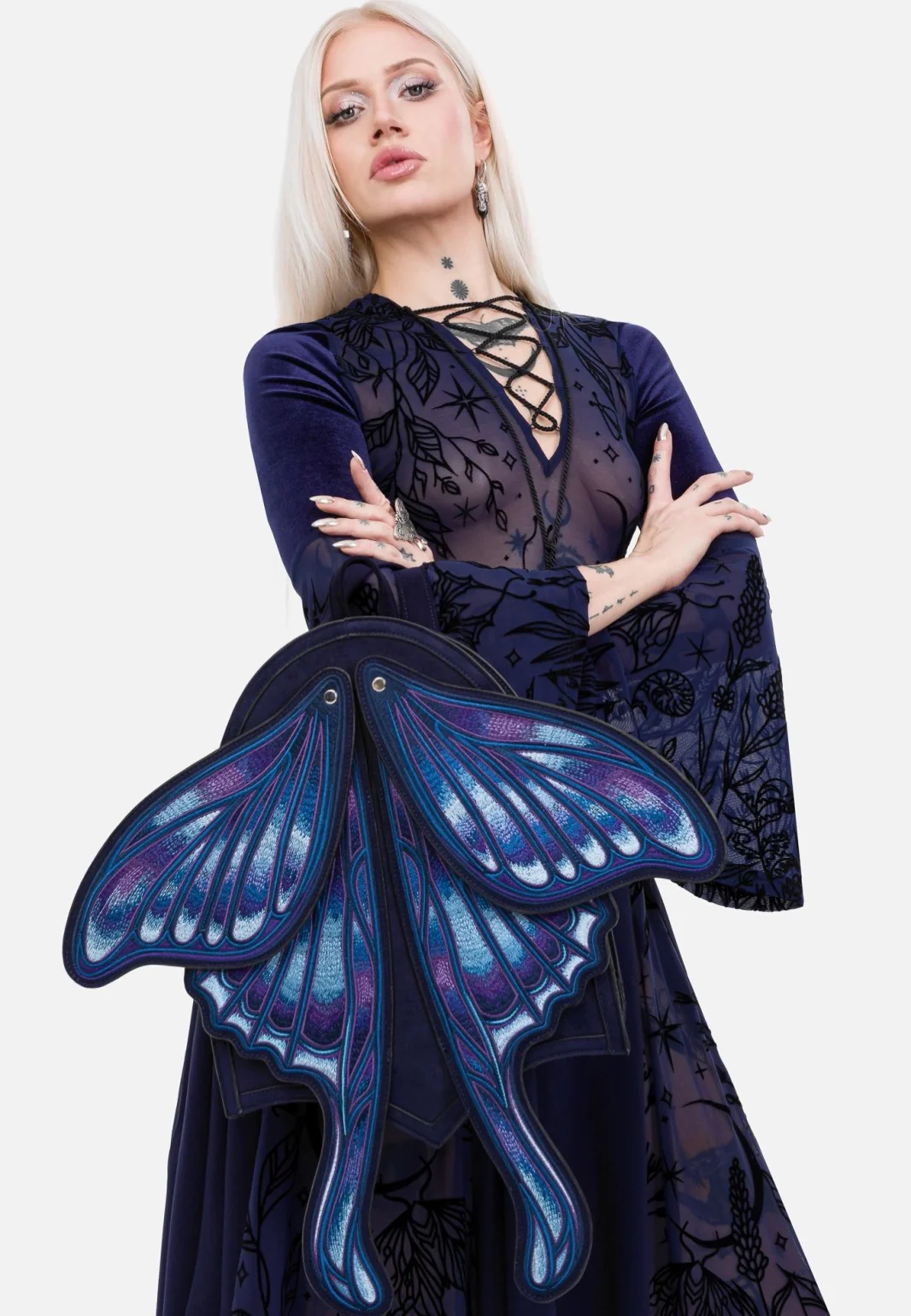 Sapphire Moth Black - Backpack - Image 7