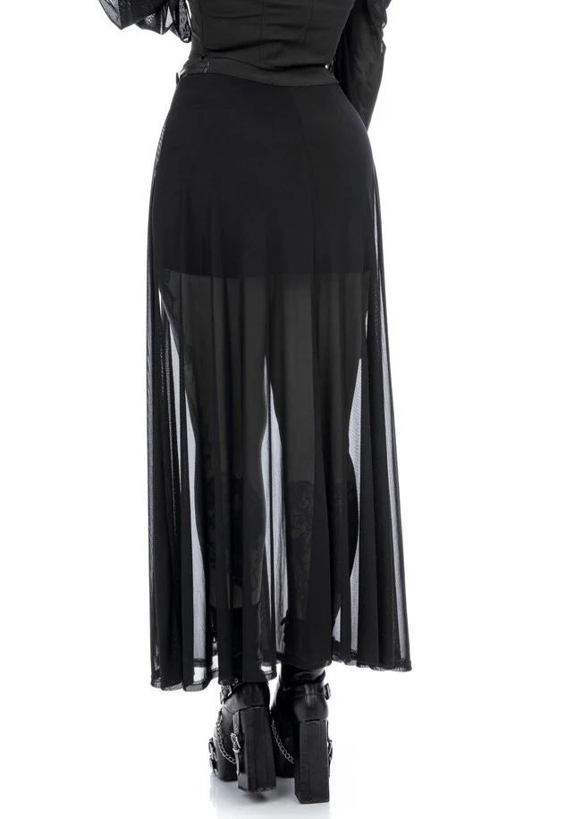Shadows Maxi Black - Skirt - Image 5