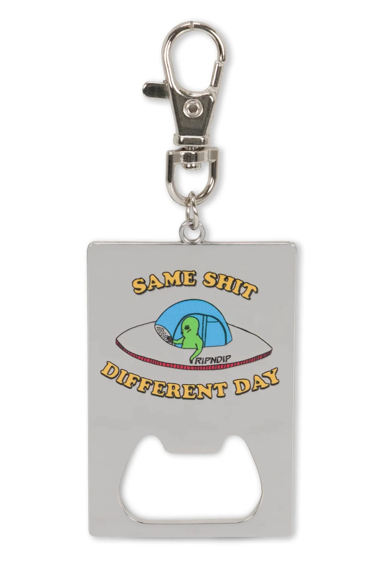 Same Shit Different Day Keychain Silver - Bottle Opener