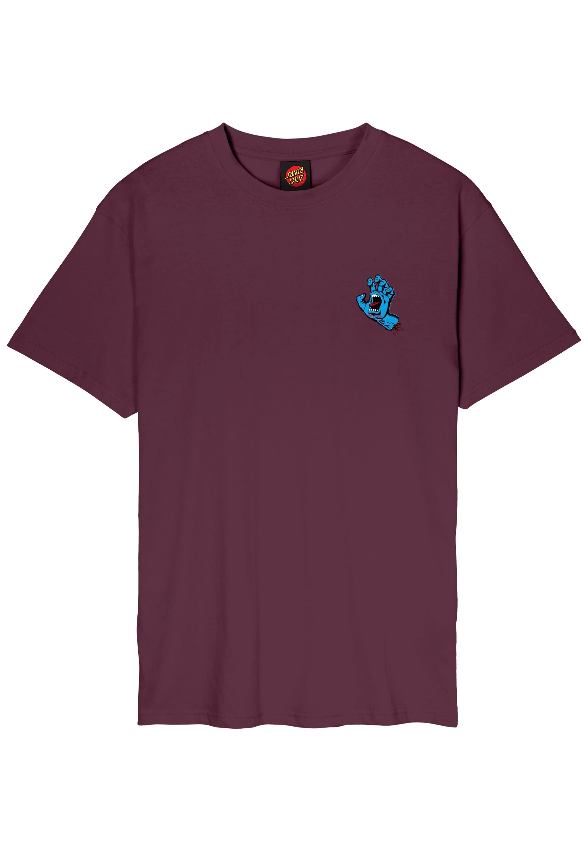 Screaming Hand Chest Dark Cherry - T-Shirt - Image 3