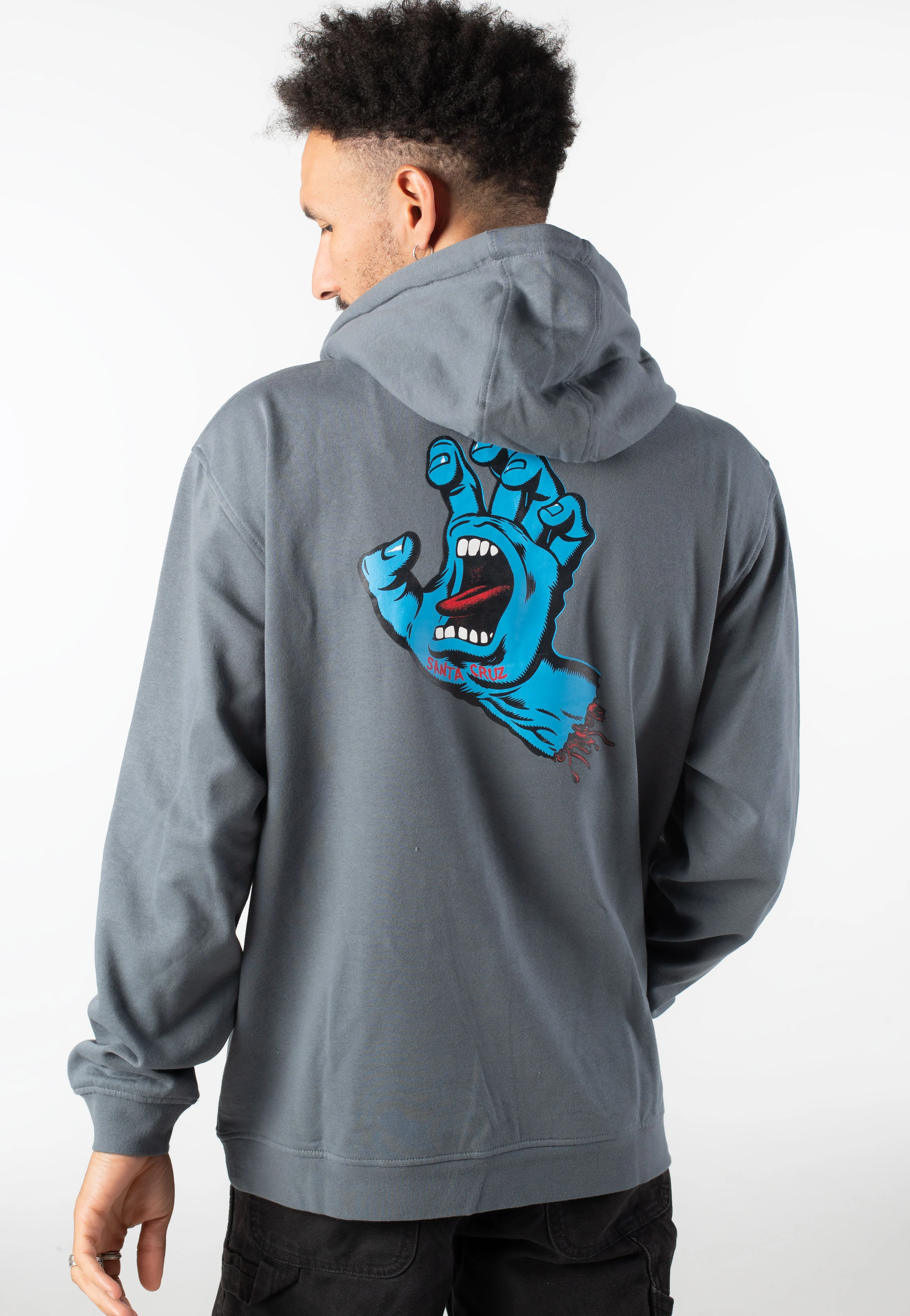 Screaming Hand Chest Storm Grey - Hoodie - Image 2