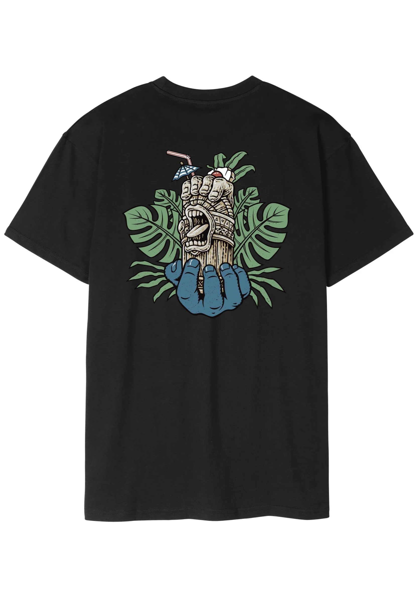 Tiki Hand Strip Black - T-Shirt - Image 4