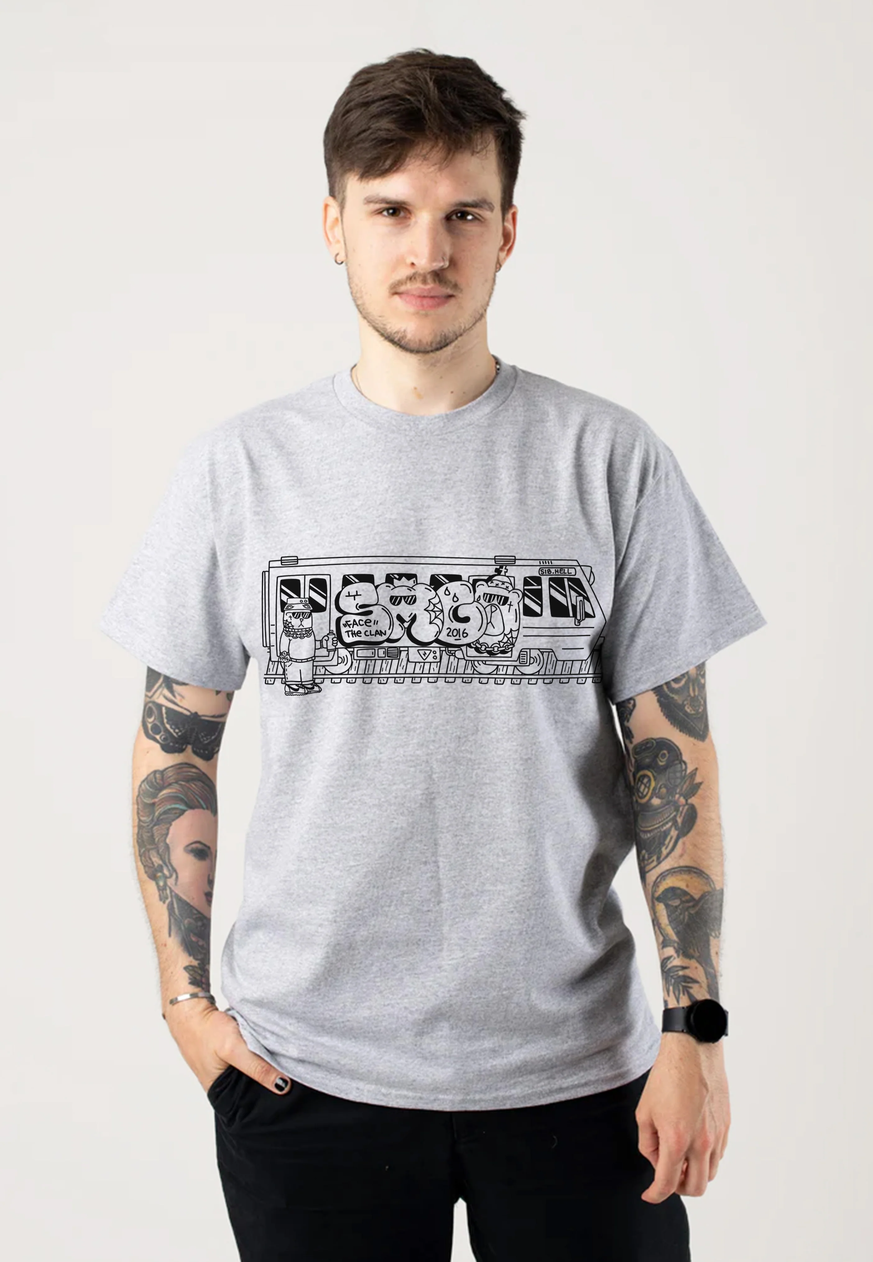 Grafitti Grey - T-Shirt - Image 5