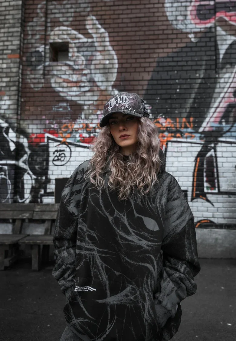 Bloodmoon Heavy Oversized Black - Hoodie - Image 3
