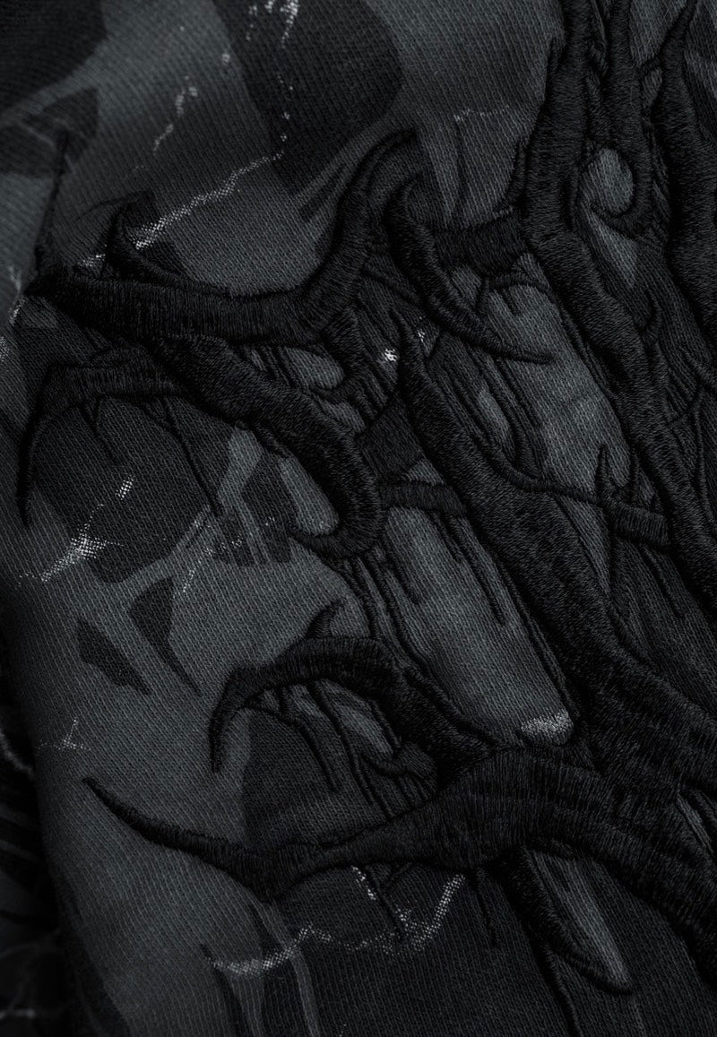 Bloodshot Heavy Oversized Black Acid - Hoodie - Image 6