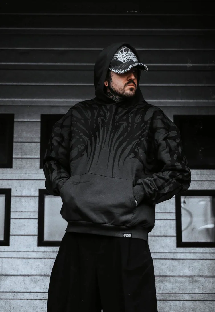 Necroblade Heavy Oversized Black - Hoodie - Image 7