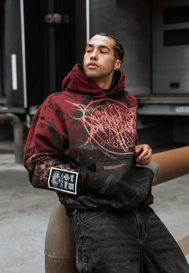 Oathbound Heavy Oversized Black/Red - Hoodie - Image 4