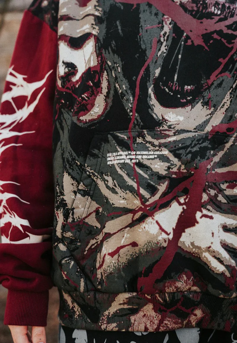Tears Of God Heavy Oversized Black/Red - Hoodie - Image 5
