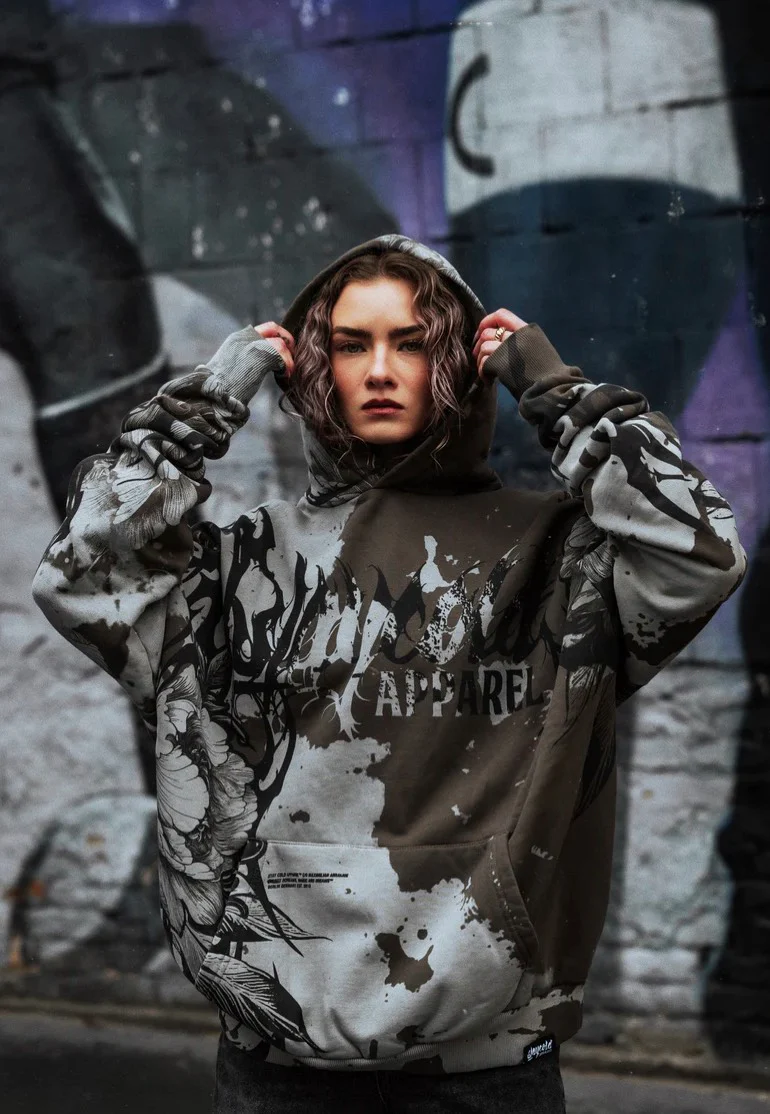 Veins Of Velvet Heavy Oversized Grey - Hoodie - Image 5