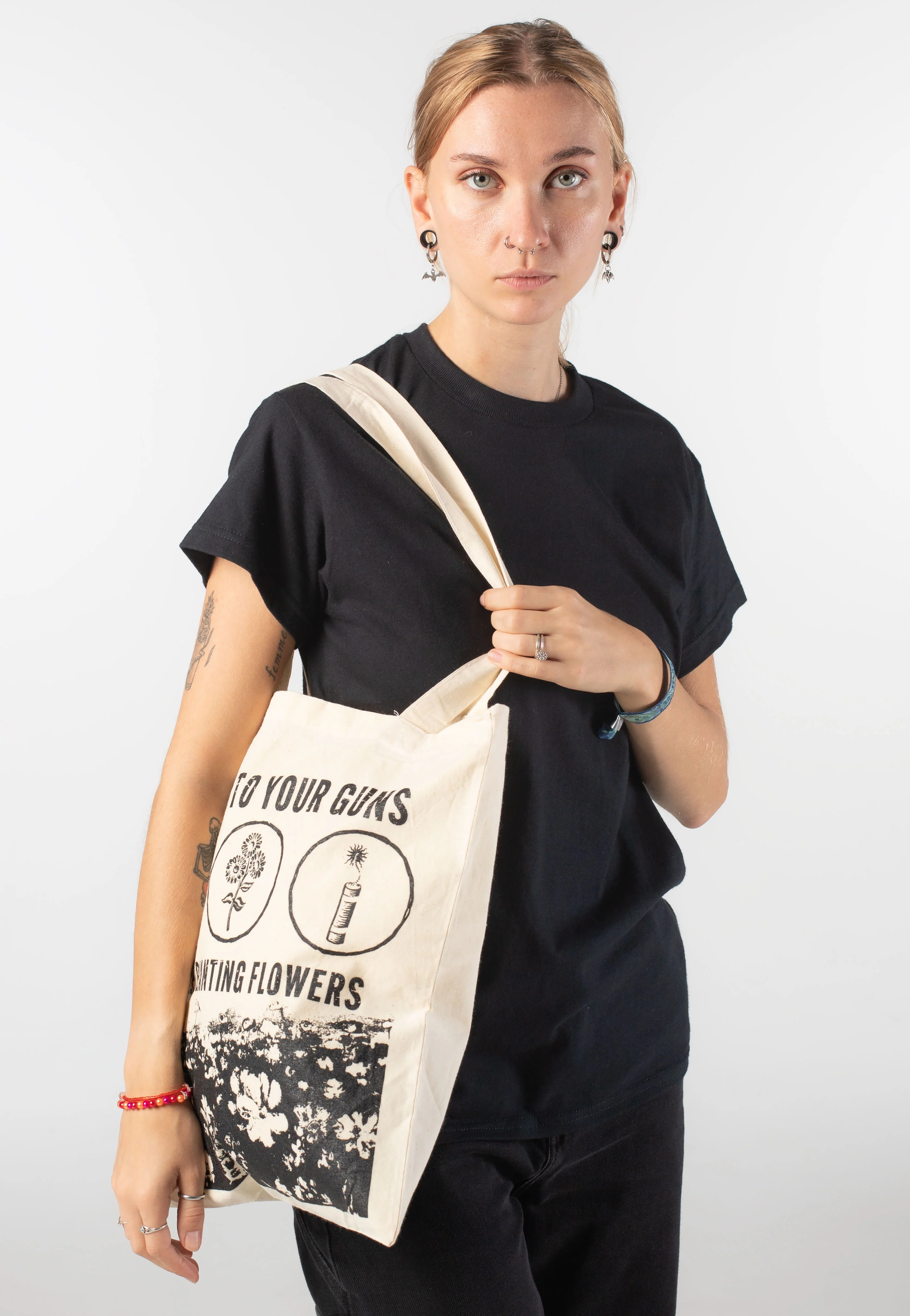 Keep Planting Flowers Natural - Tote Bag - Image 4
