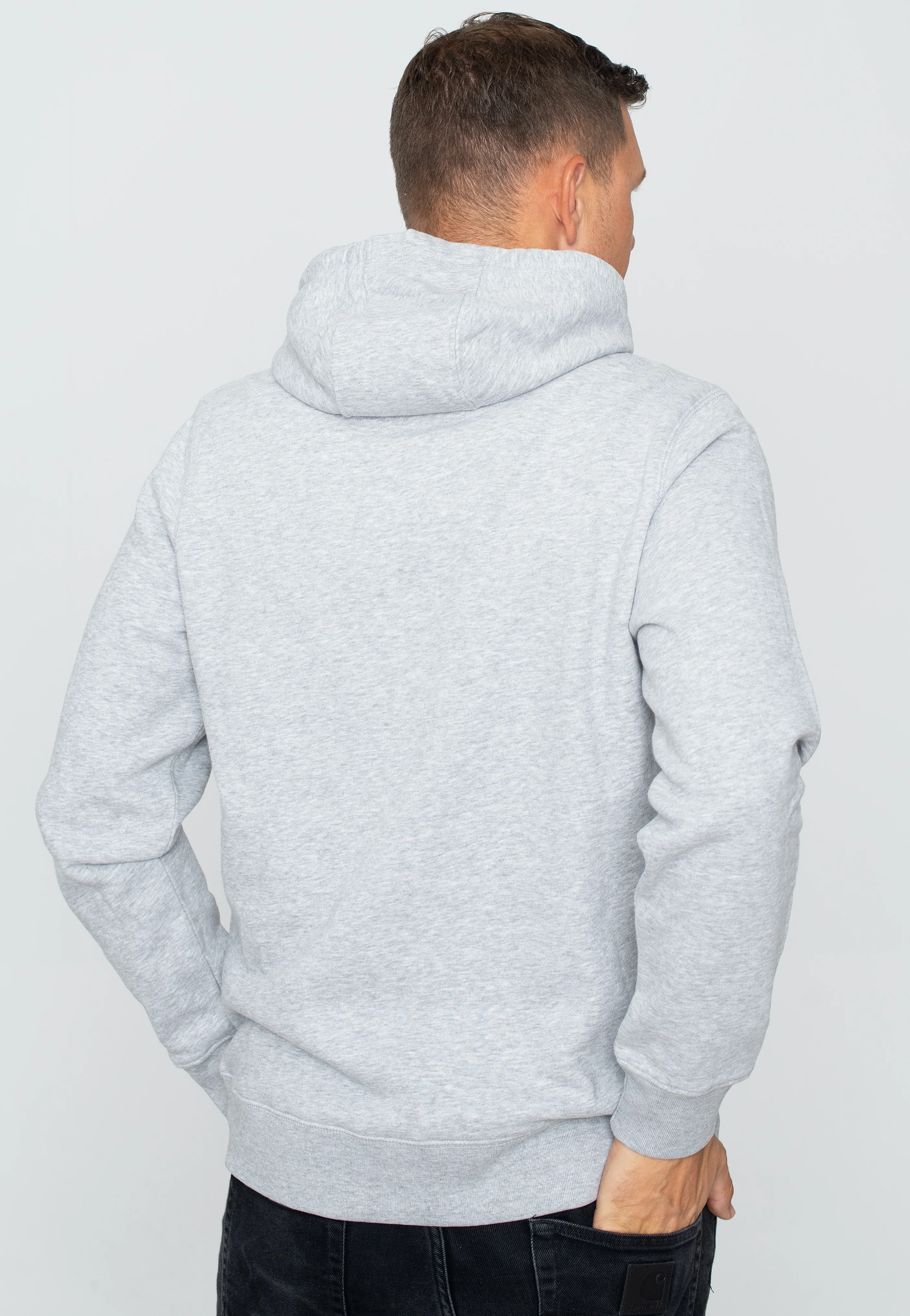 Retro Mash Heather Grey - Hoodie - Image 4