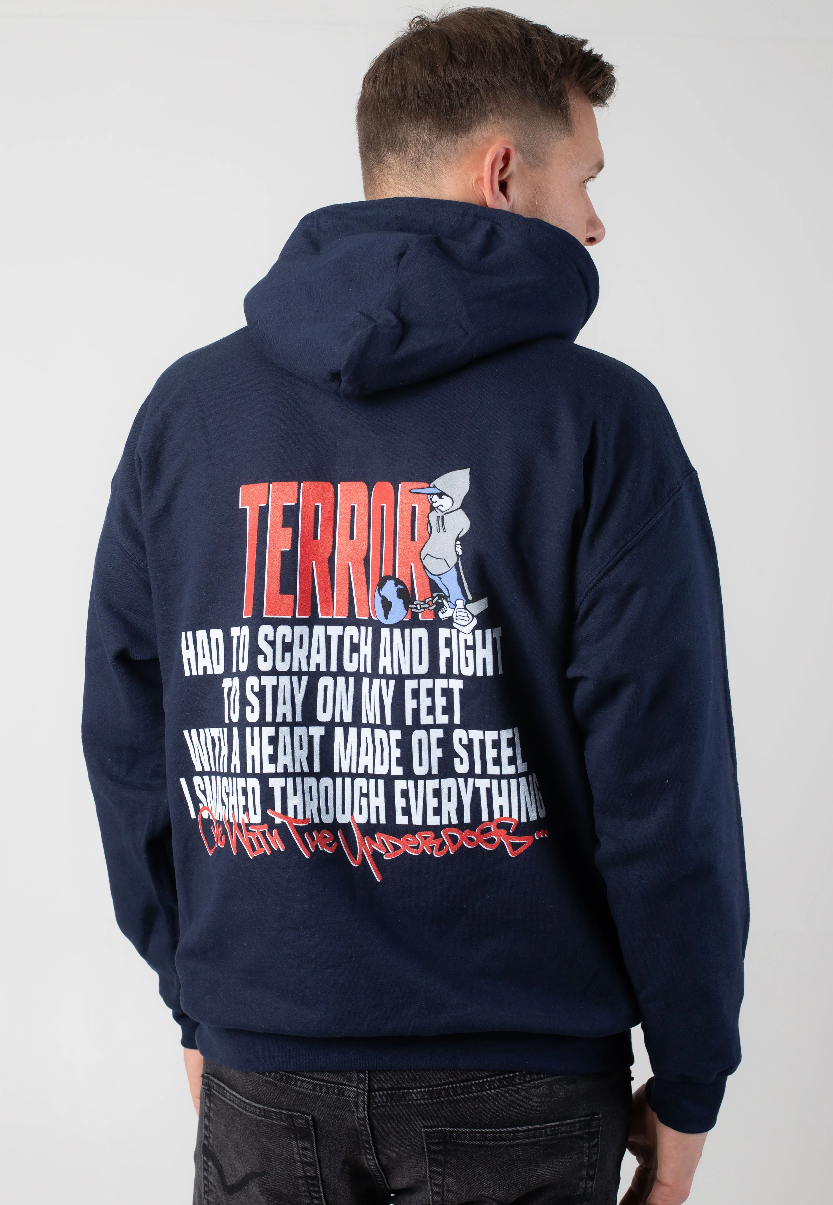 Scratch And Fight Navy - Hoodie - Image 5