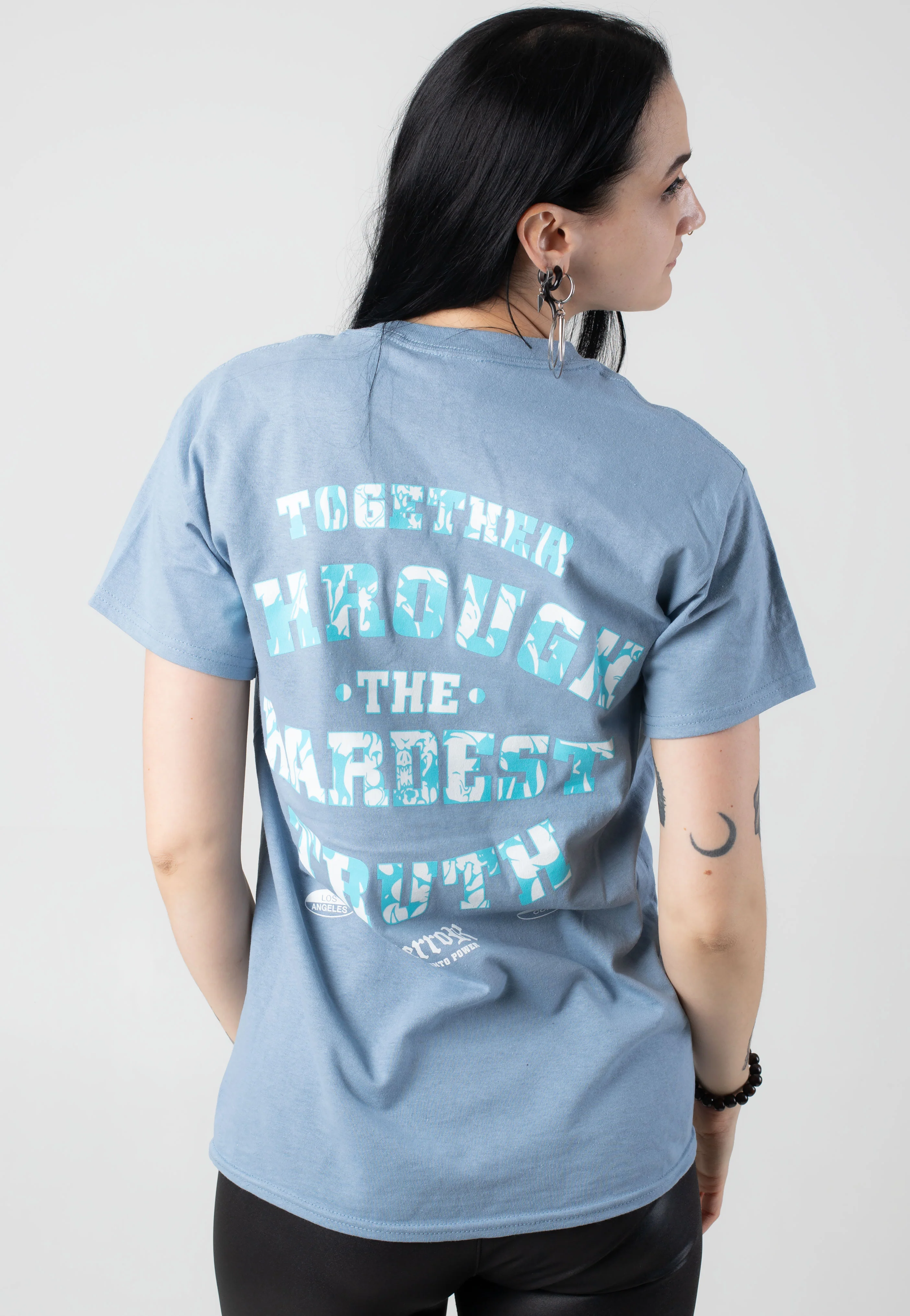 Together Through The Hardest Truth Stone Blue - T-Shirt - Image 6