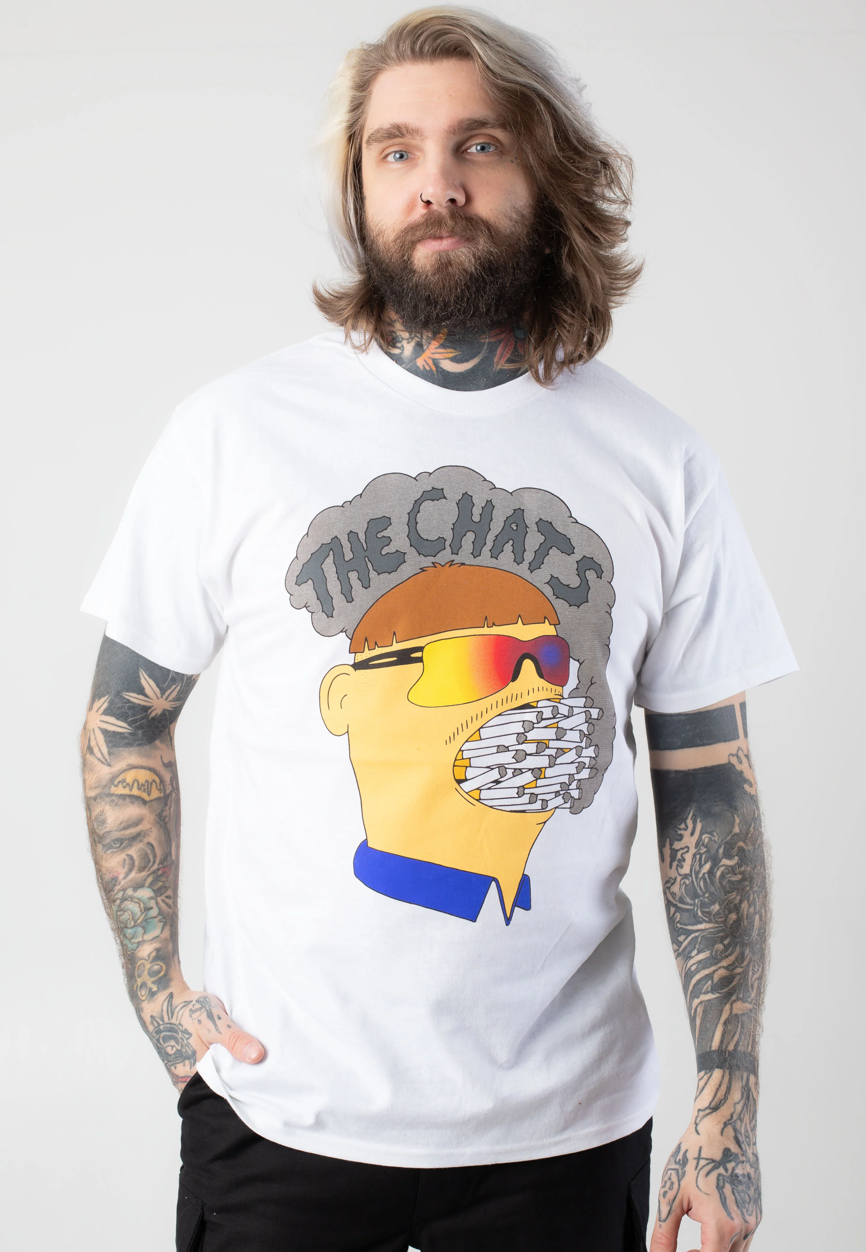 Ciggie Mouth White - T-Shirt - Image 3