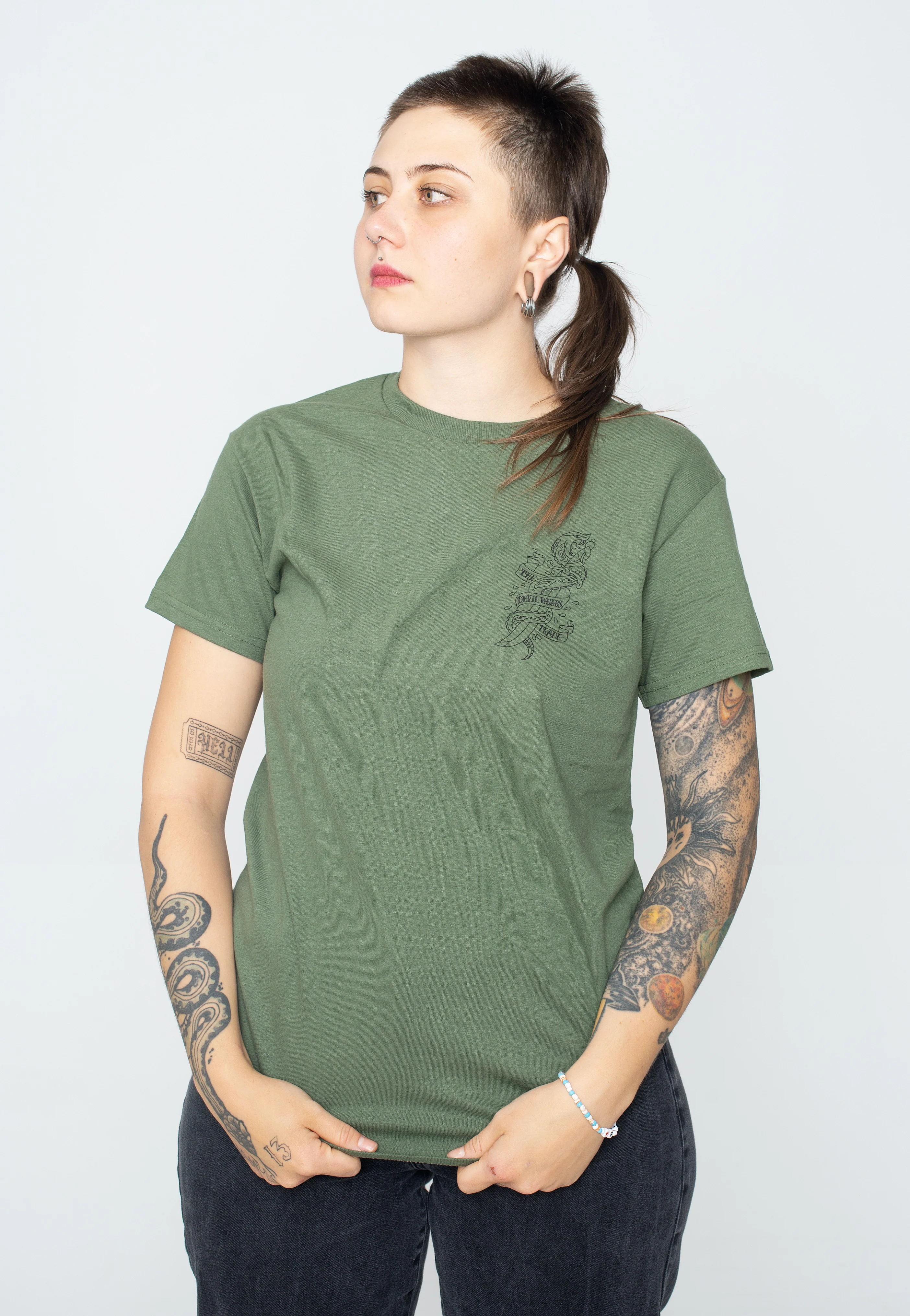 Dagger Sword Military Green - T-Shirt - Image 5