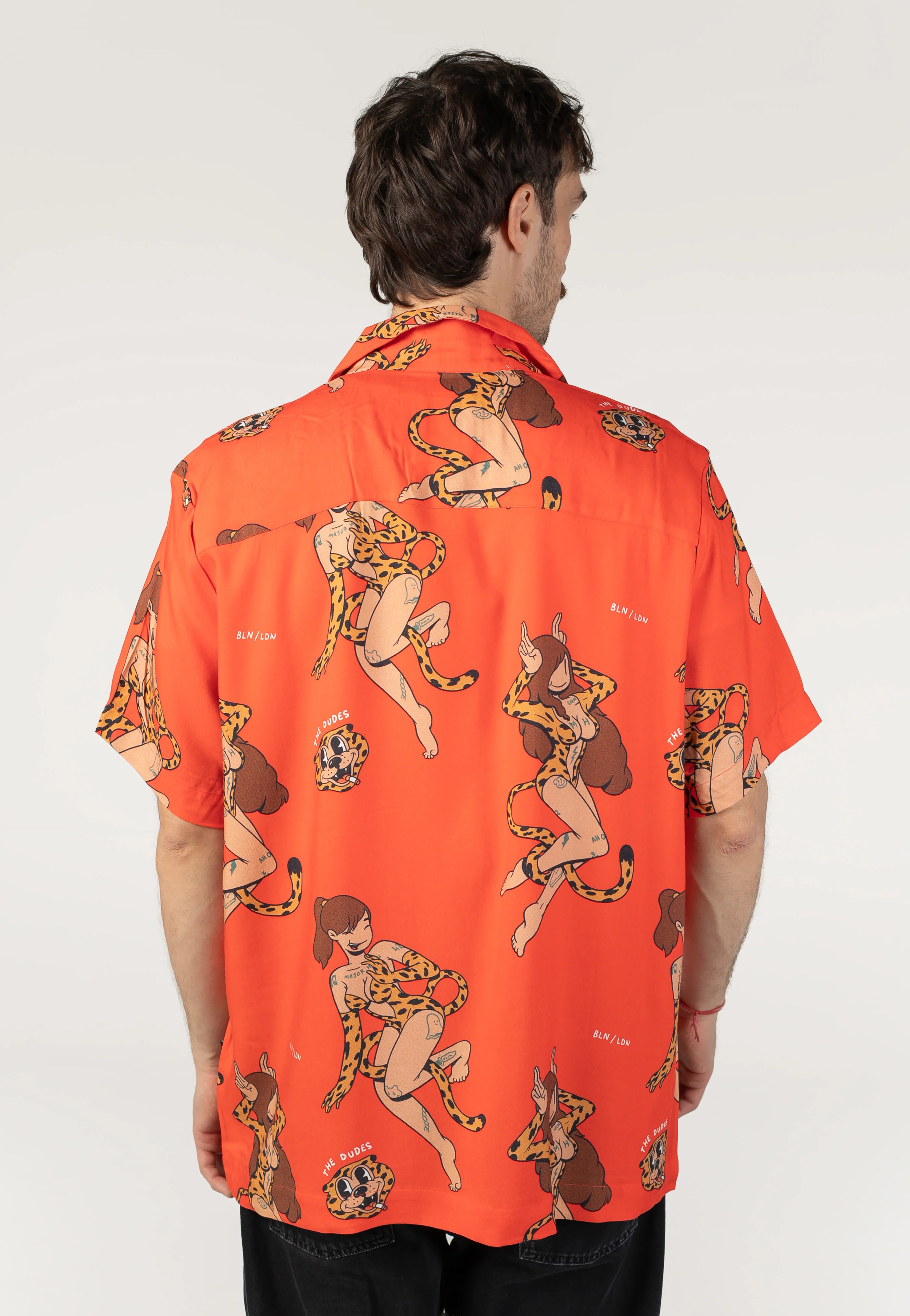 Meow Red Hawaiian - Shirt - Image 2