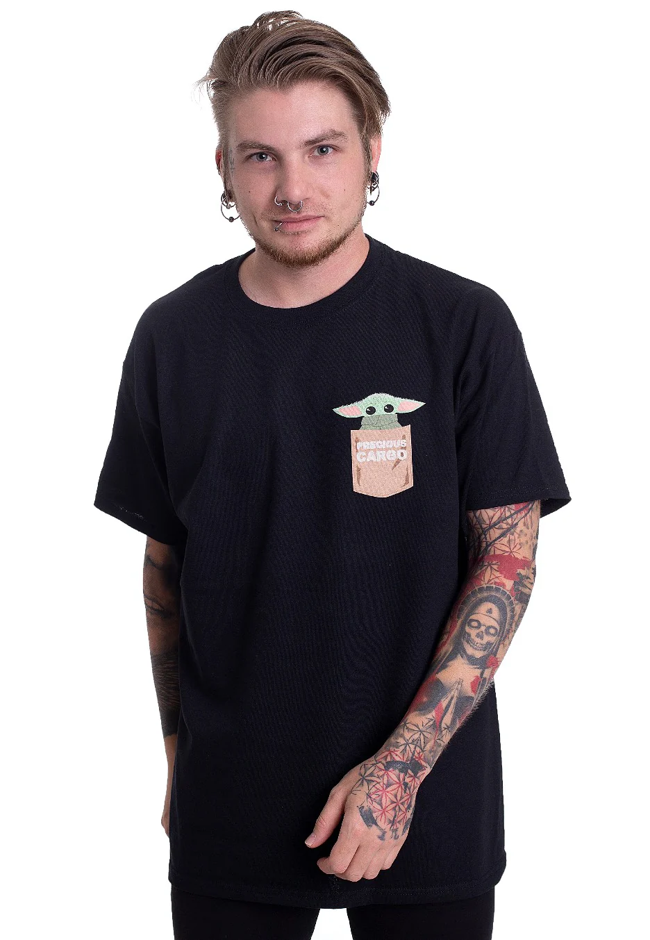 Baby Yoda Cargo Pocket - T-Shirt - Image 3