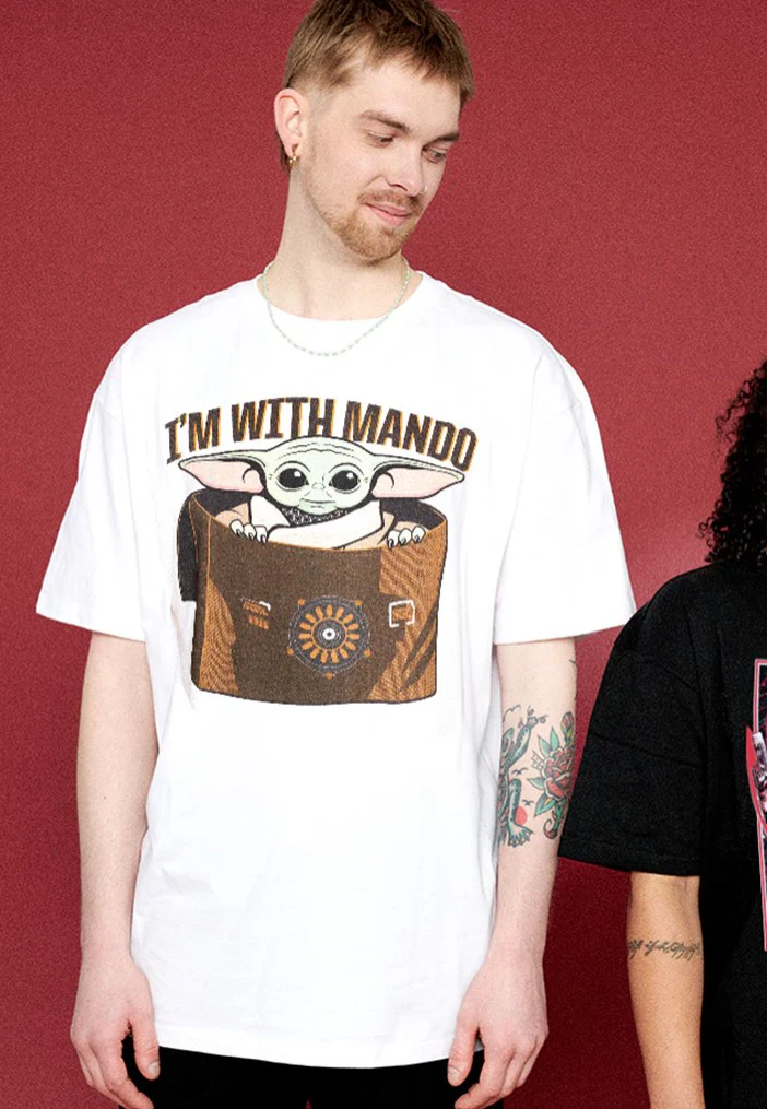I'm With Mando White - T-Shirt - Image 3