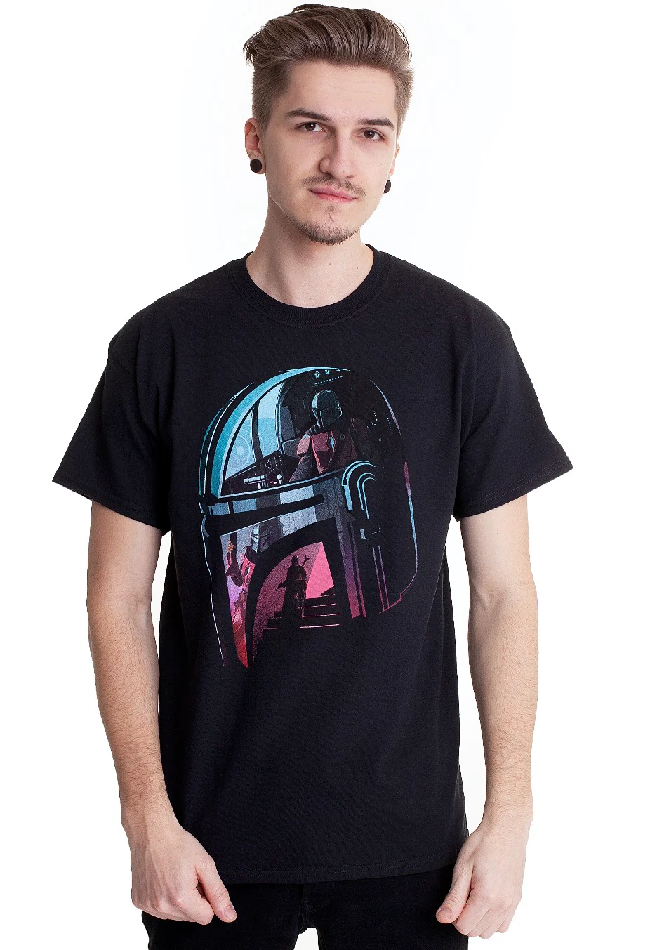 Mandalore Helmet Reflection - T-Shirt - Image 4