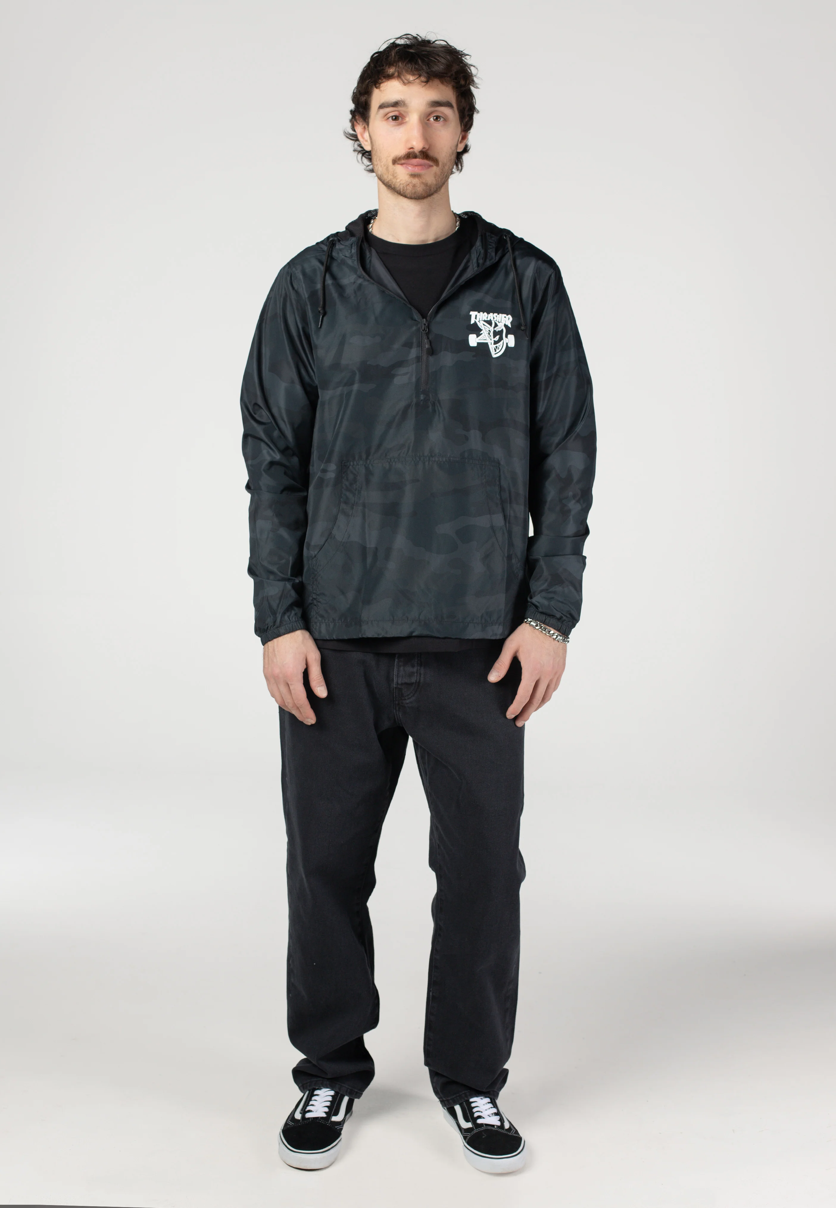Thrasher x Spitfire - Thrash & Burn Anorak Black/Camo - Jacket - Image 2