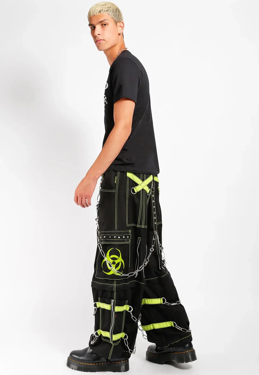 Biohazard Zip Off Black/Lime - Pants - Image 5