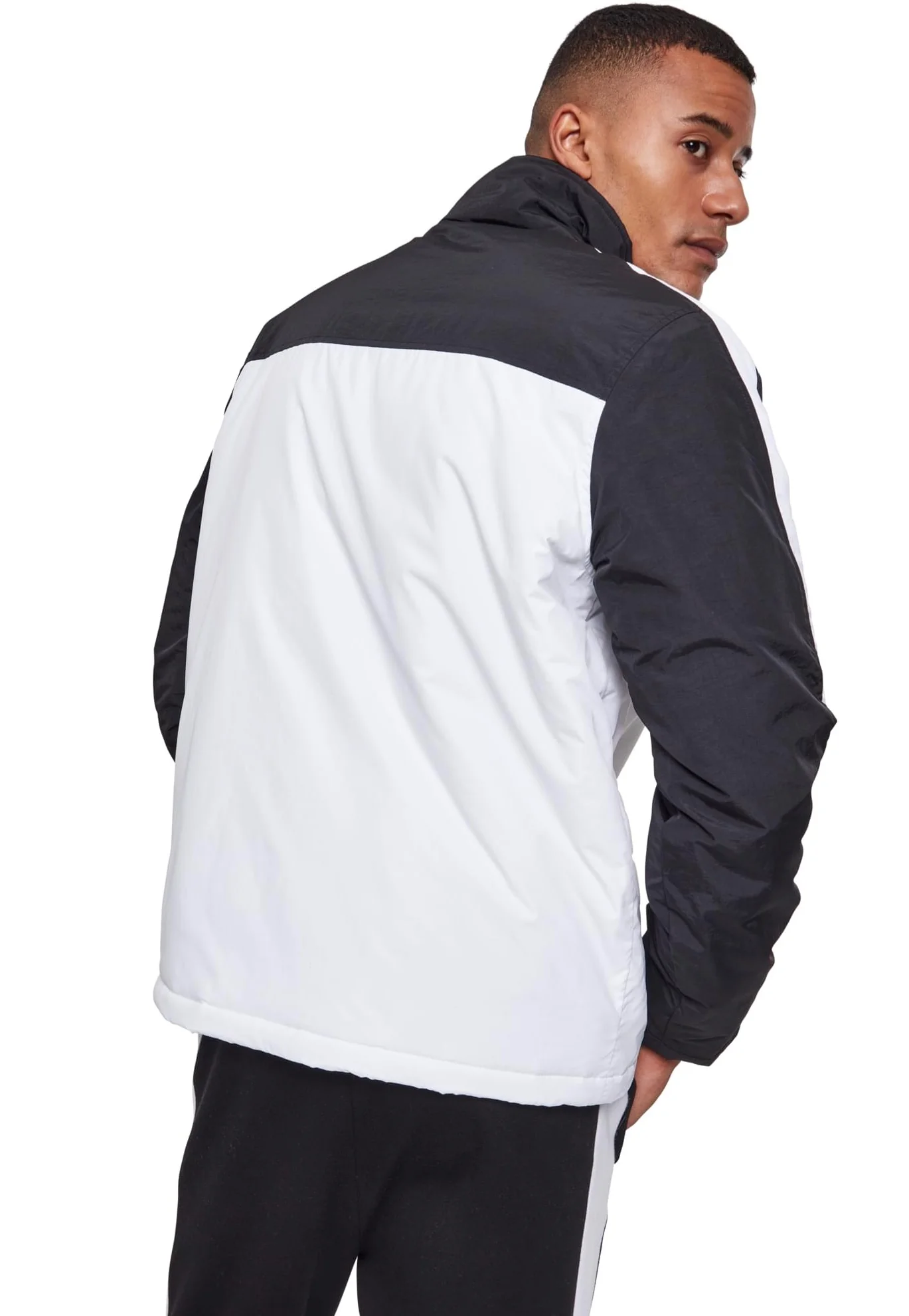 2-Tone Padded Pull Over White/Black - Jacket - Image 3