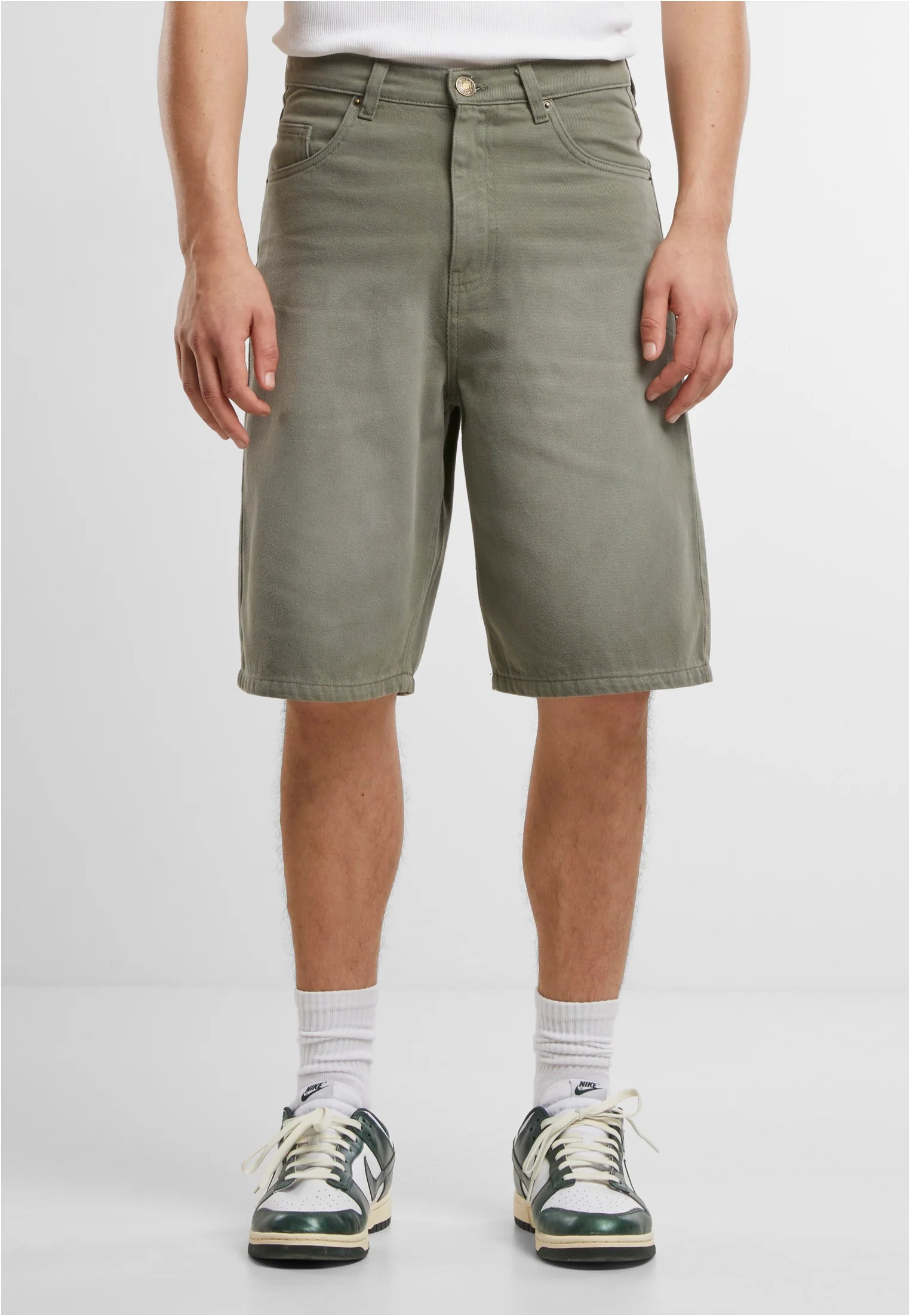90's Heavy Denim Paleolive - Shorts - Image 2