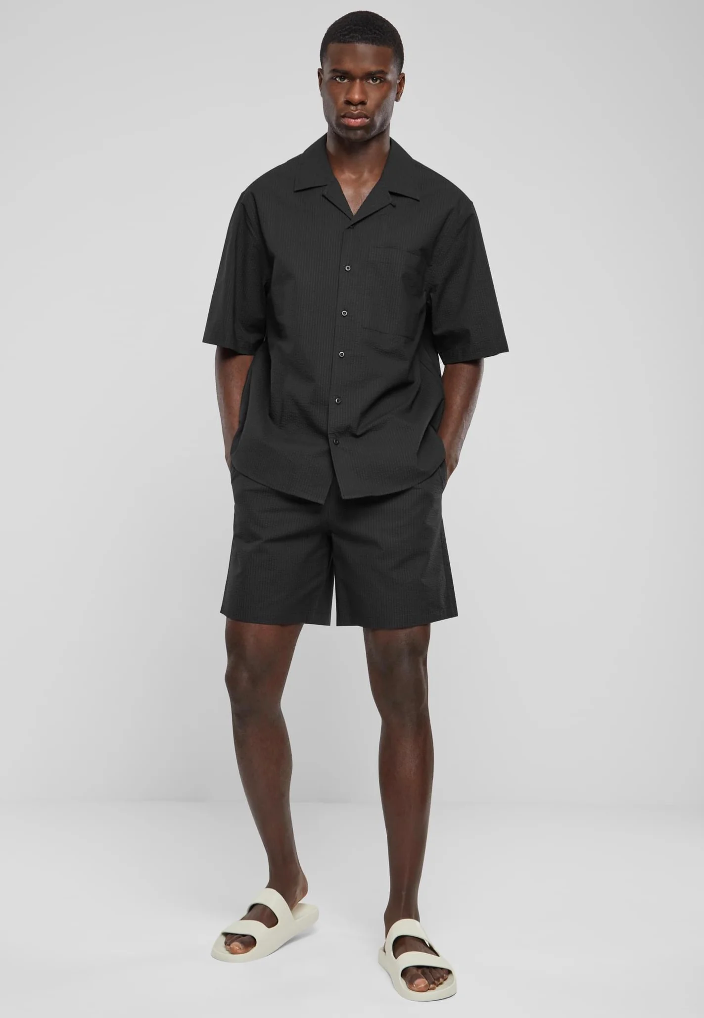 Basic Seersucker Black - Shorts - Image 5