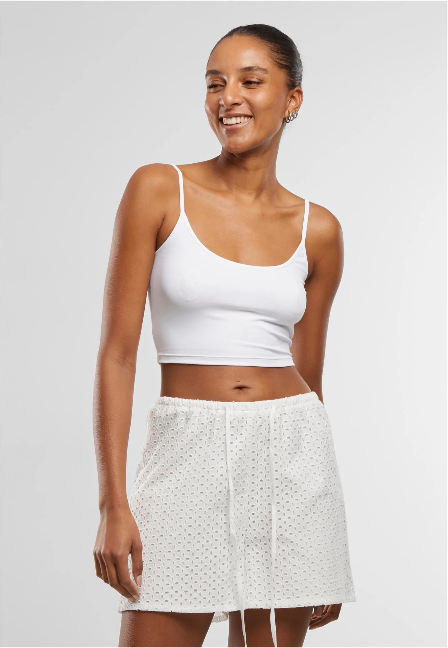 Basic Top Low Back Neckline White - Tank