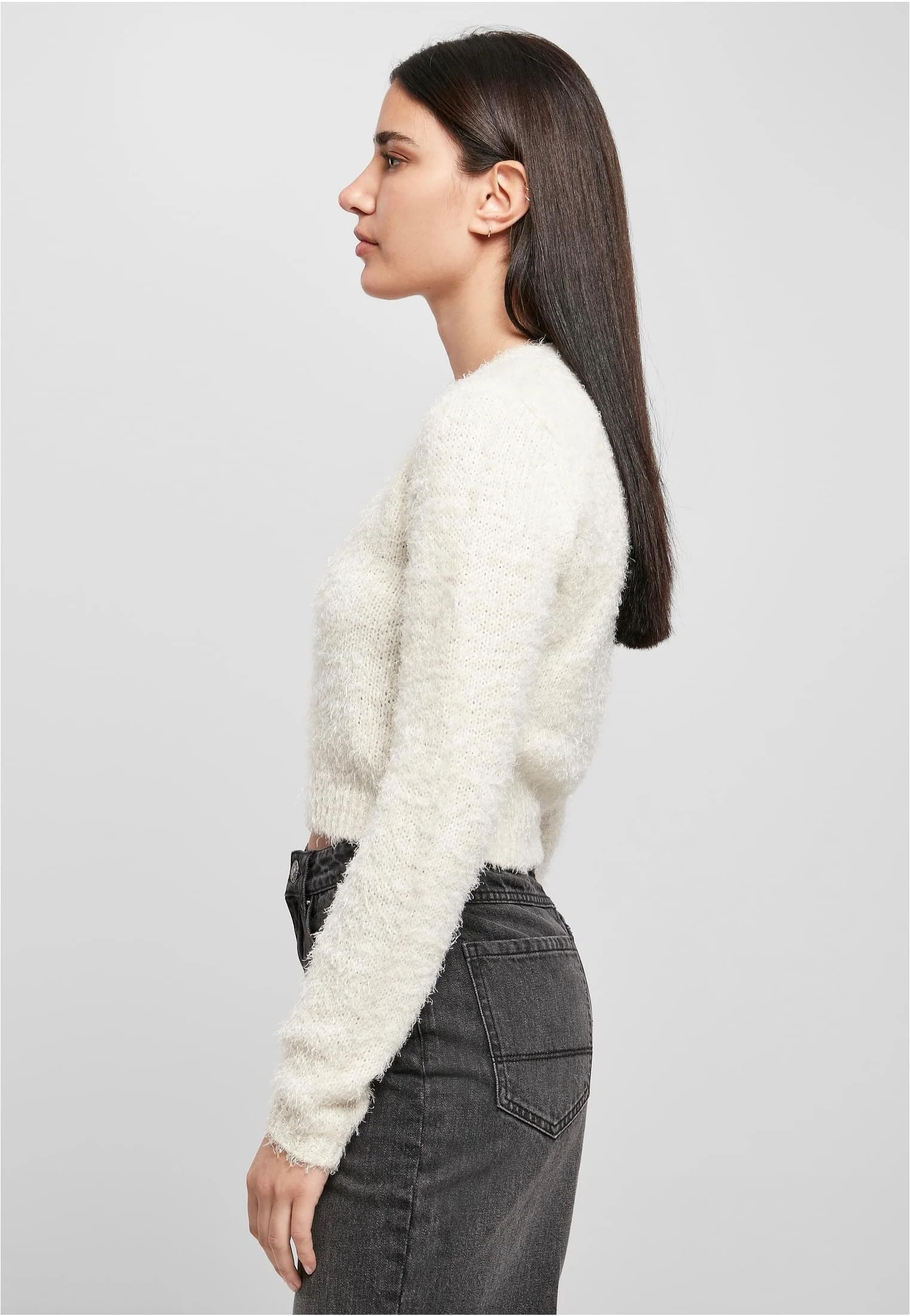 Cropped Feather White Sand - Pullover - Image 6