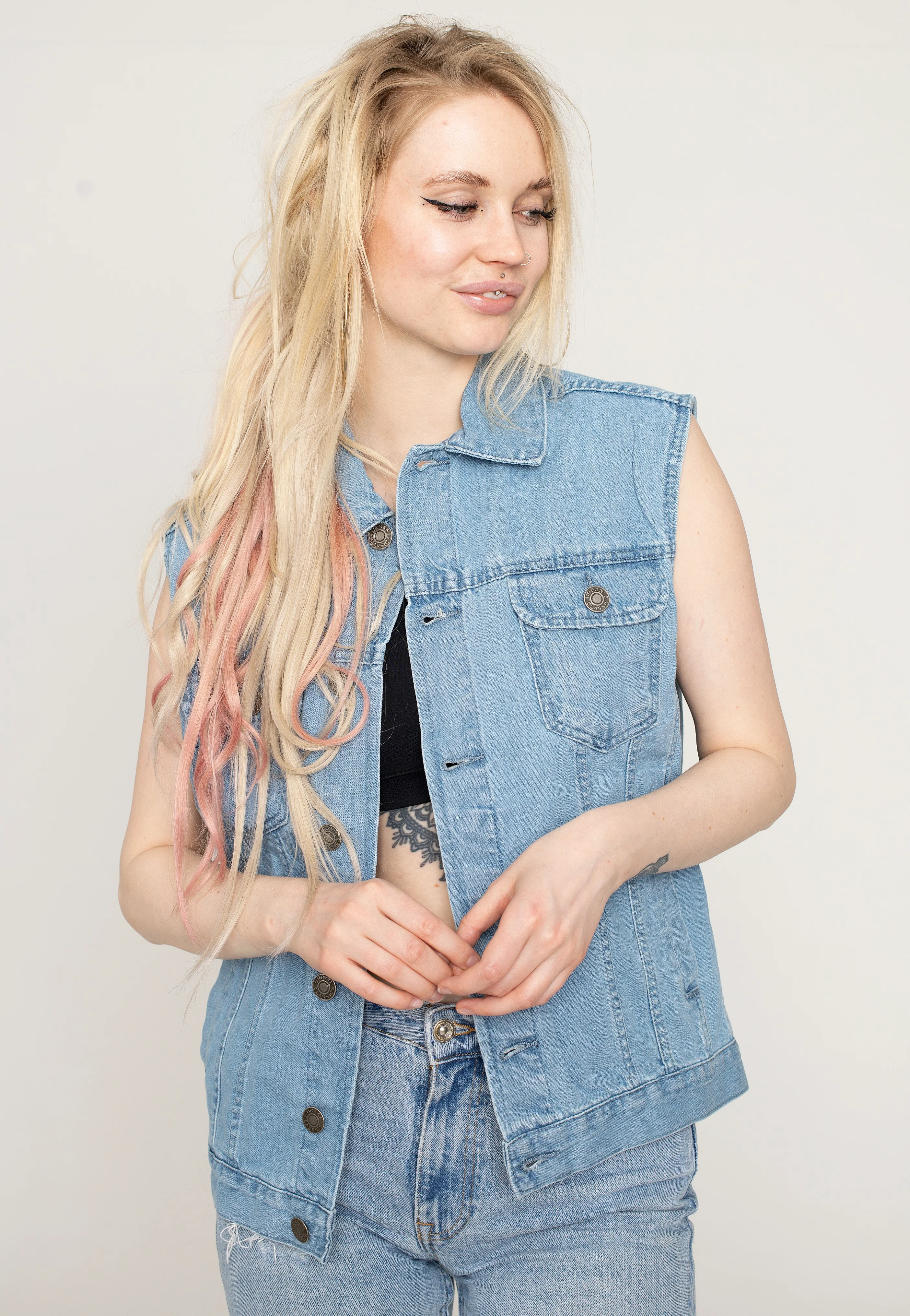 Denim Lighter Washed - Jeans Vest - Image 11