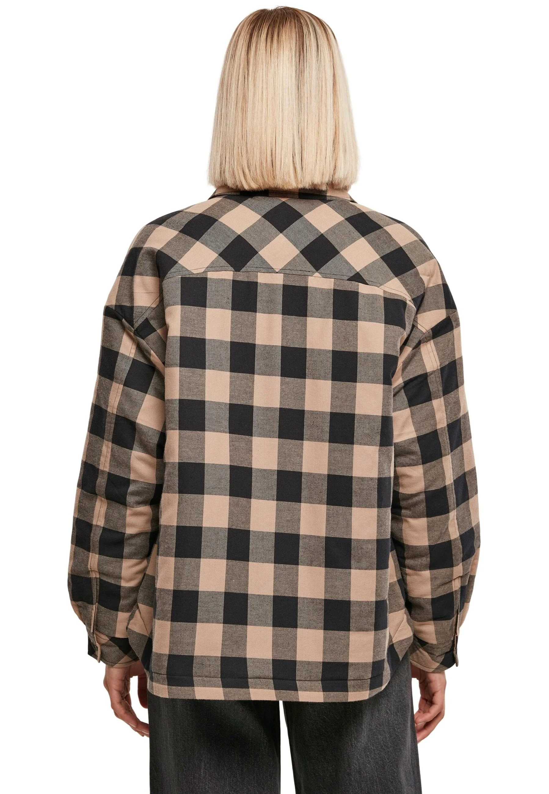 Flanell Padded Black/Soft Taupe - Shirt - Image 5