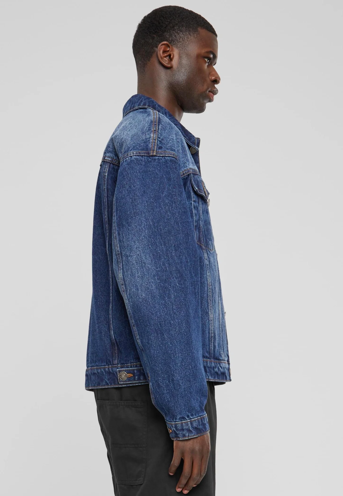 Heavy Ounce Boxy Denim New Mid Blue Washed - Jeans Jacket - Image 3