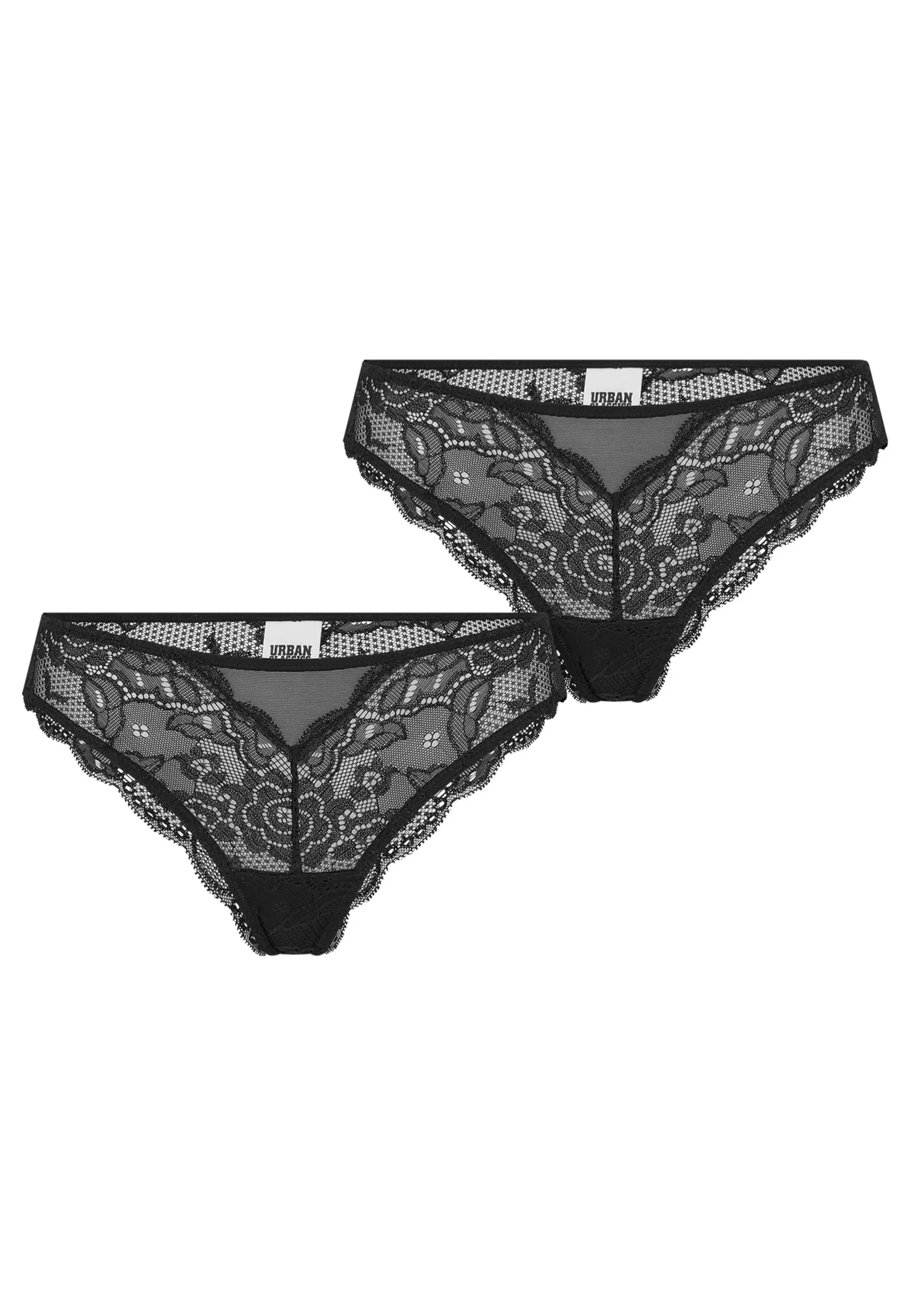 Ladies Allover Lace Brazilian Pack Of 2 Black+Black - Panties - Image 2