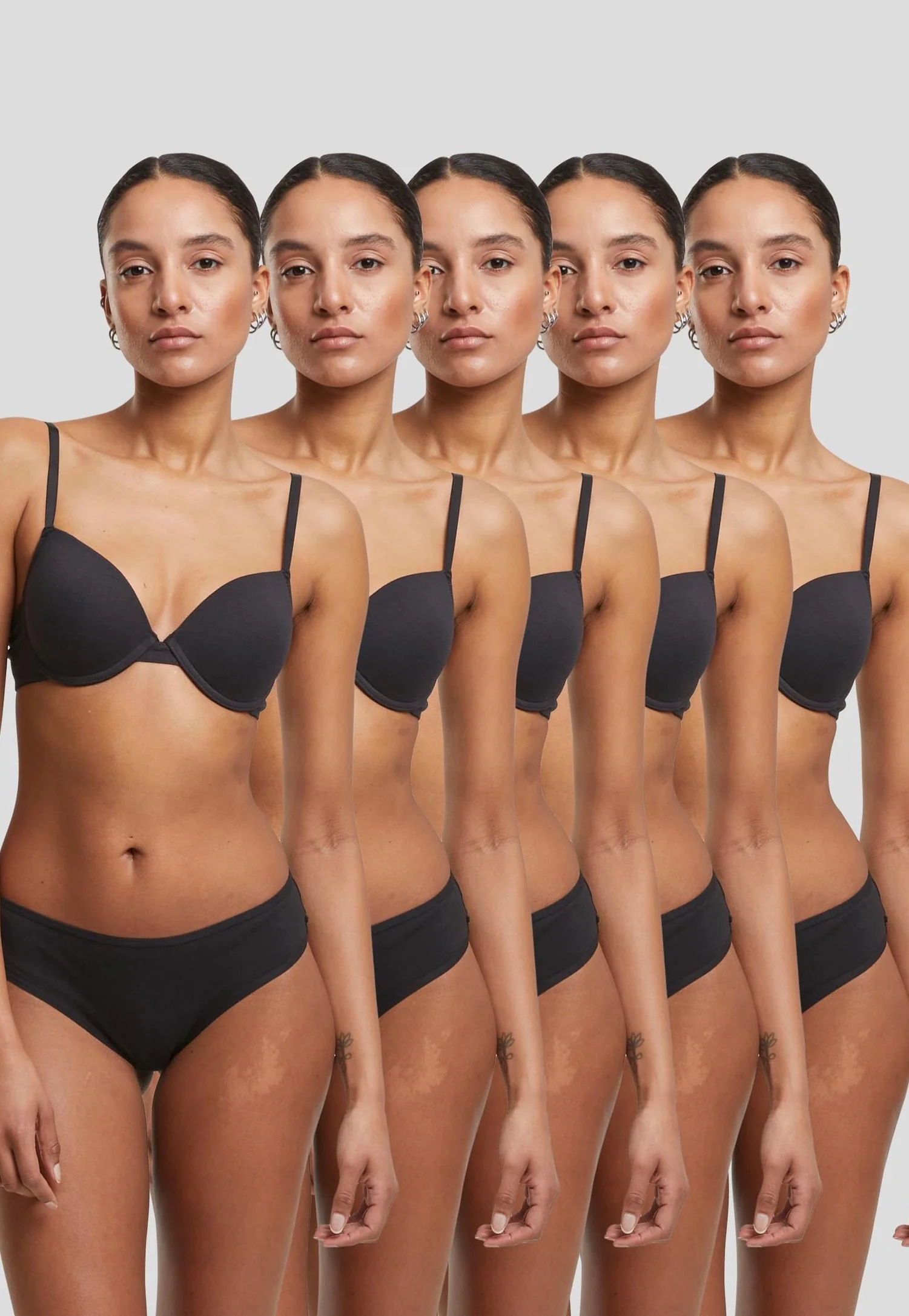Ladies Basic Cotton Brazilian Pack Of 5 Black - Panties - Image 3