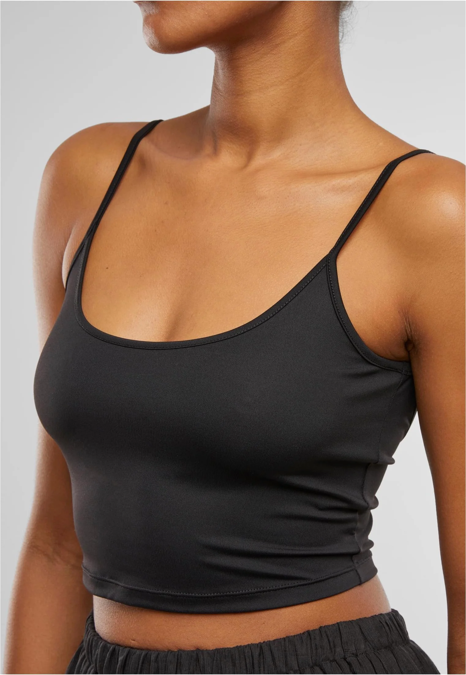 Ladies Basic Top Low Back Neckline Black - Top - Image 4