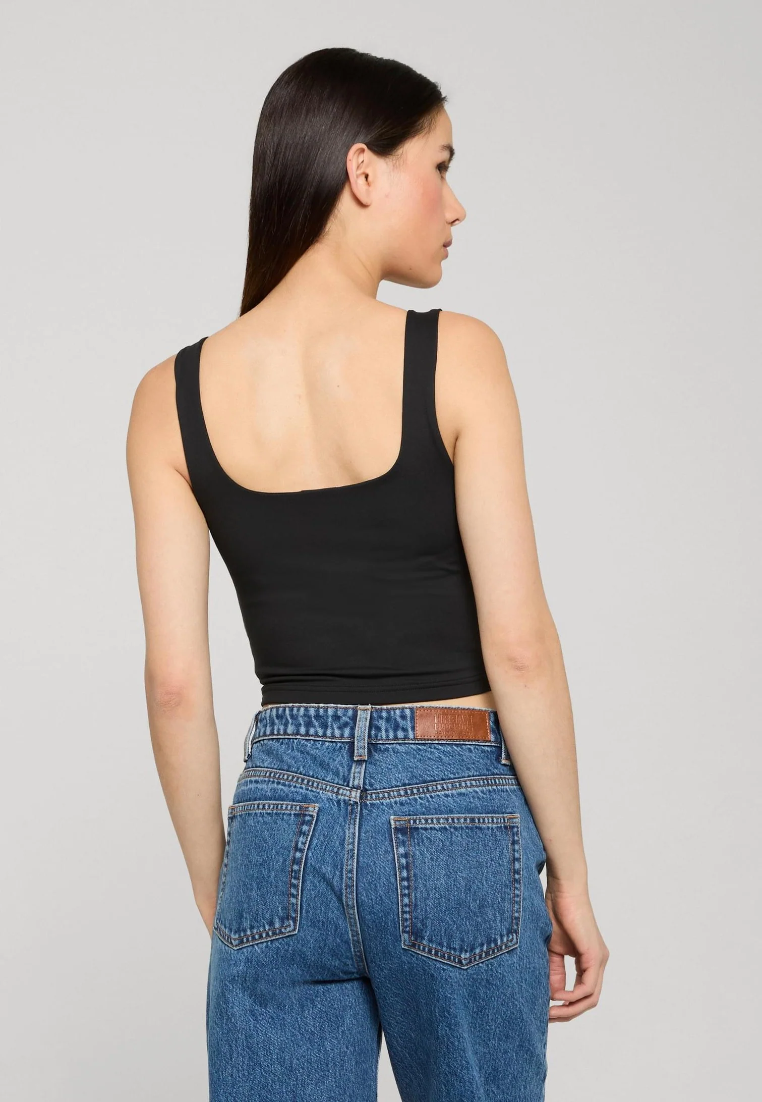 Ladies Cropped Polyamide Black - Top - Image 2
