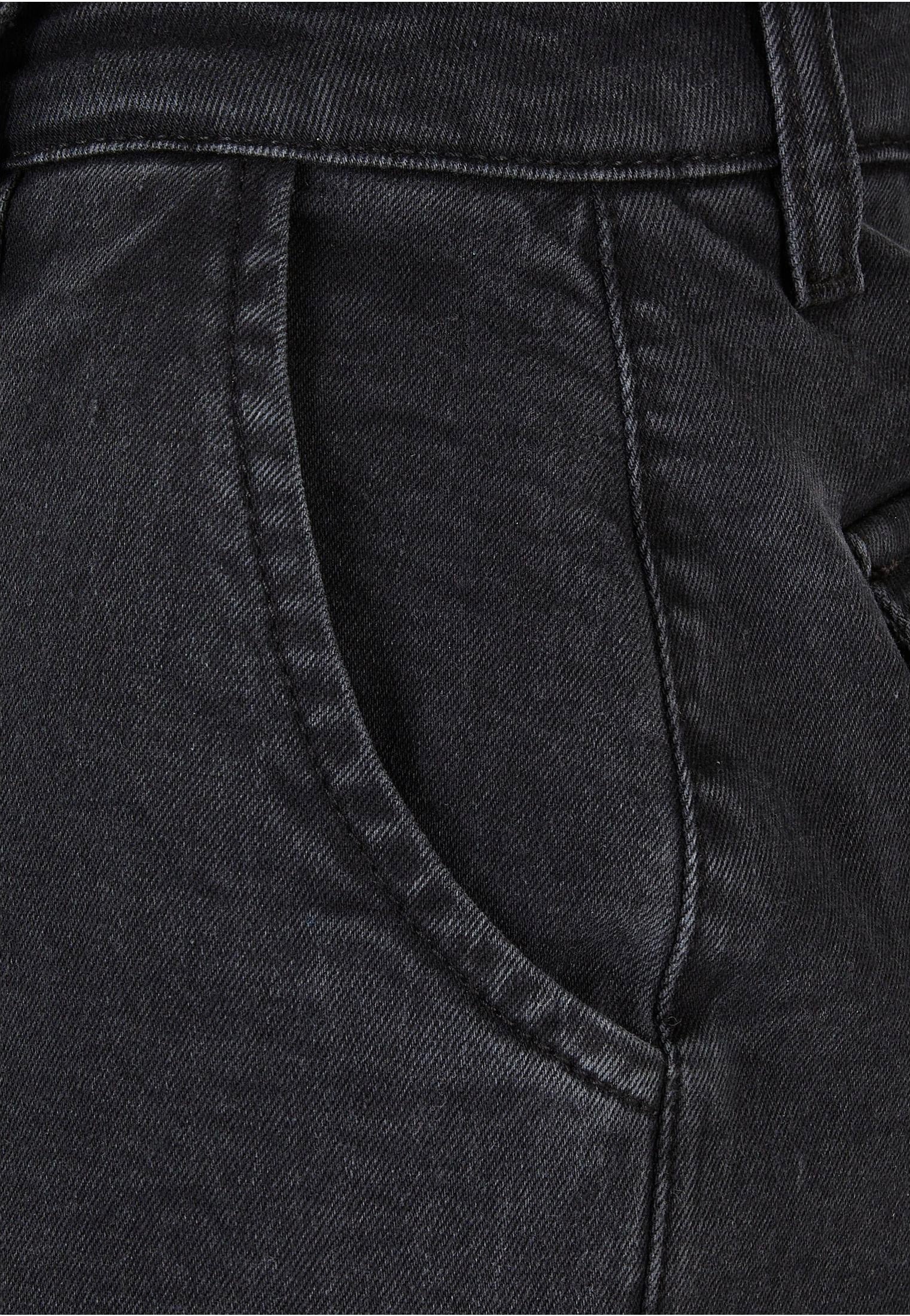 Ladies High Waist Straight Cargo Black Washed - Jeans - Image 10