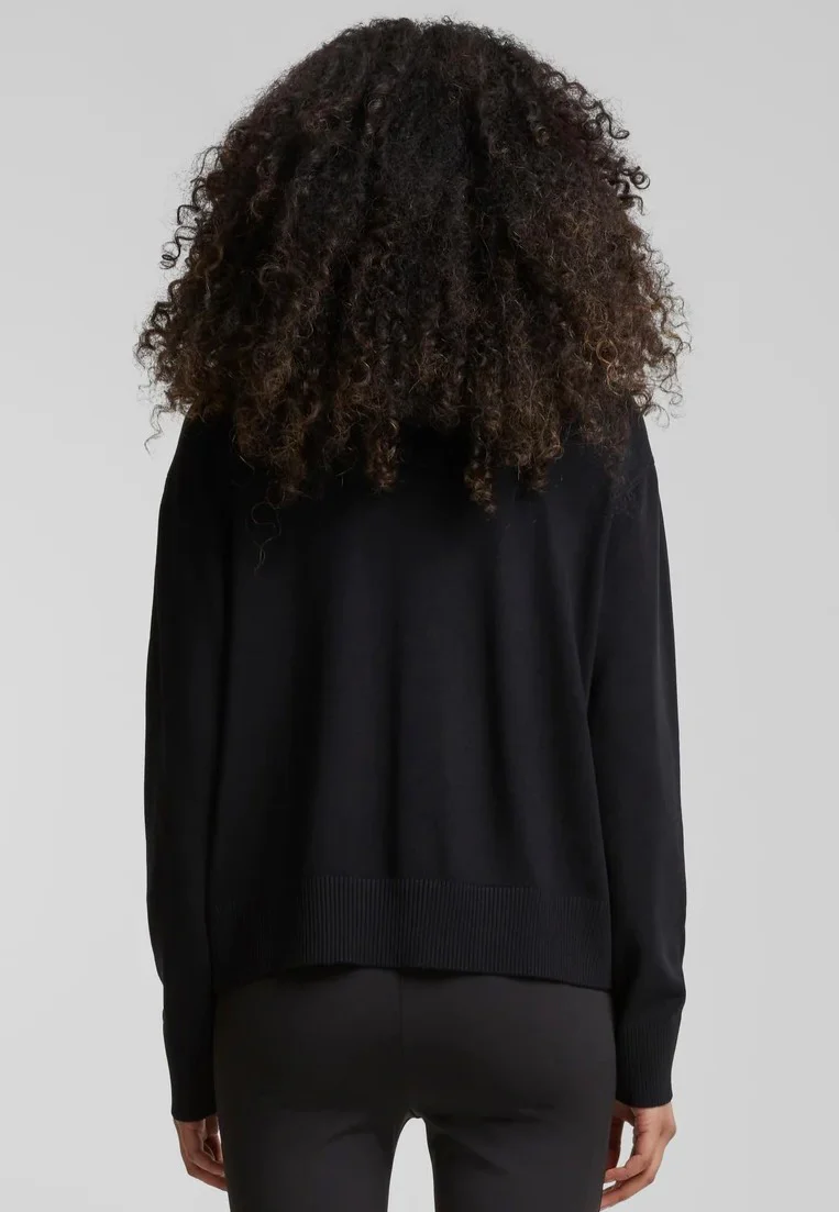 Ladies Knitted Roundneck Black - Pullover - Image 2