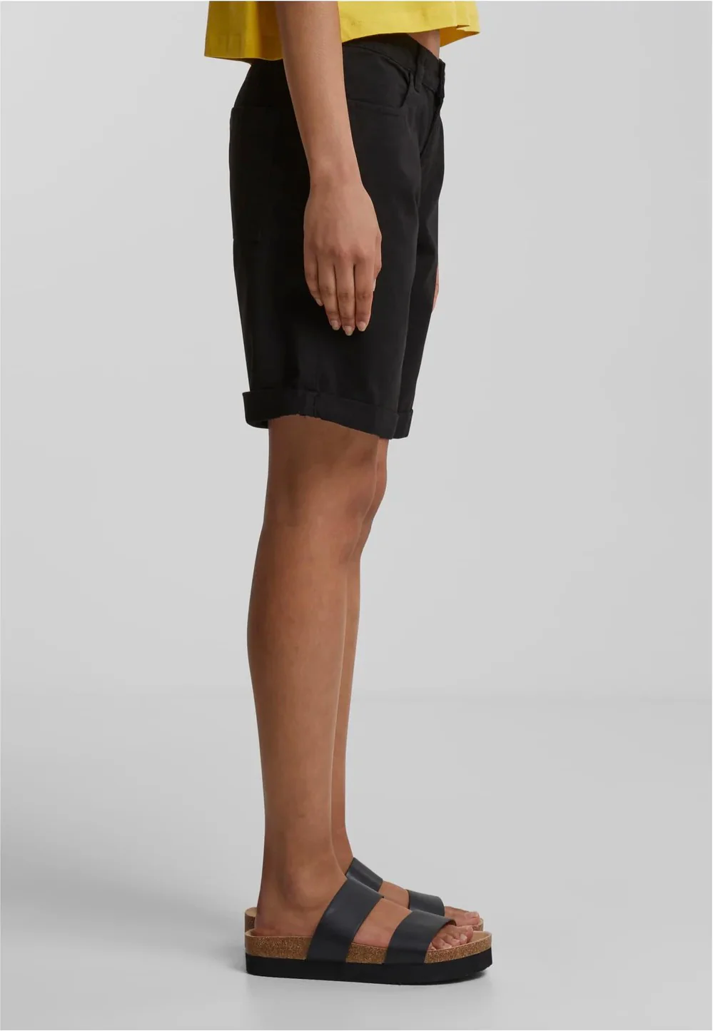 Ladies Organic Cotton Bermuda Black - Shorts - Image 5