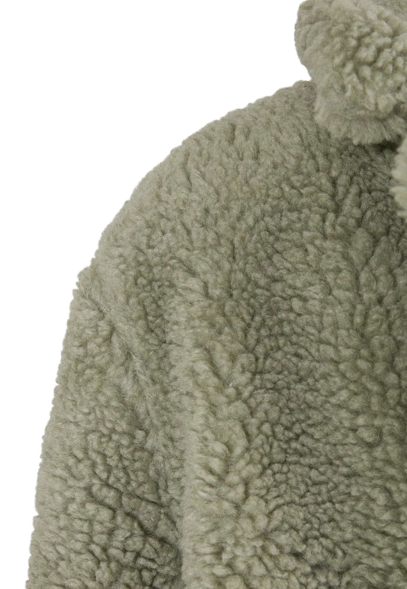 Ladies Oversized Sherpa Soft Salvia - Jacket - Image 6
