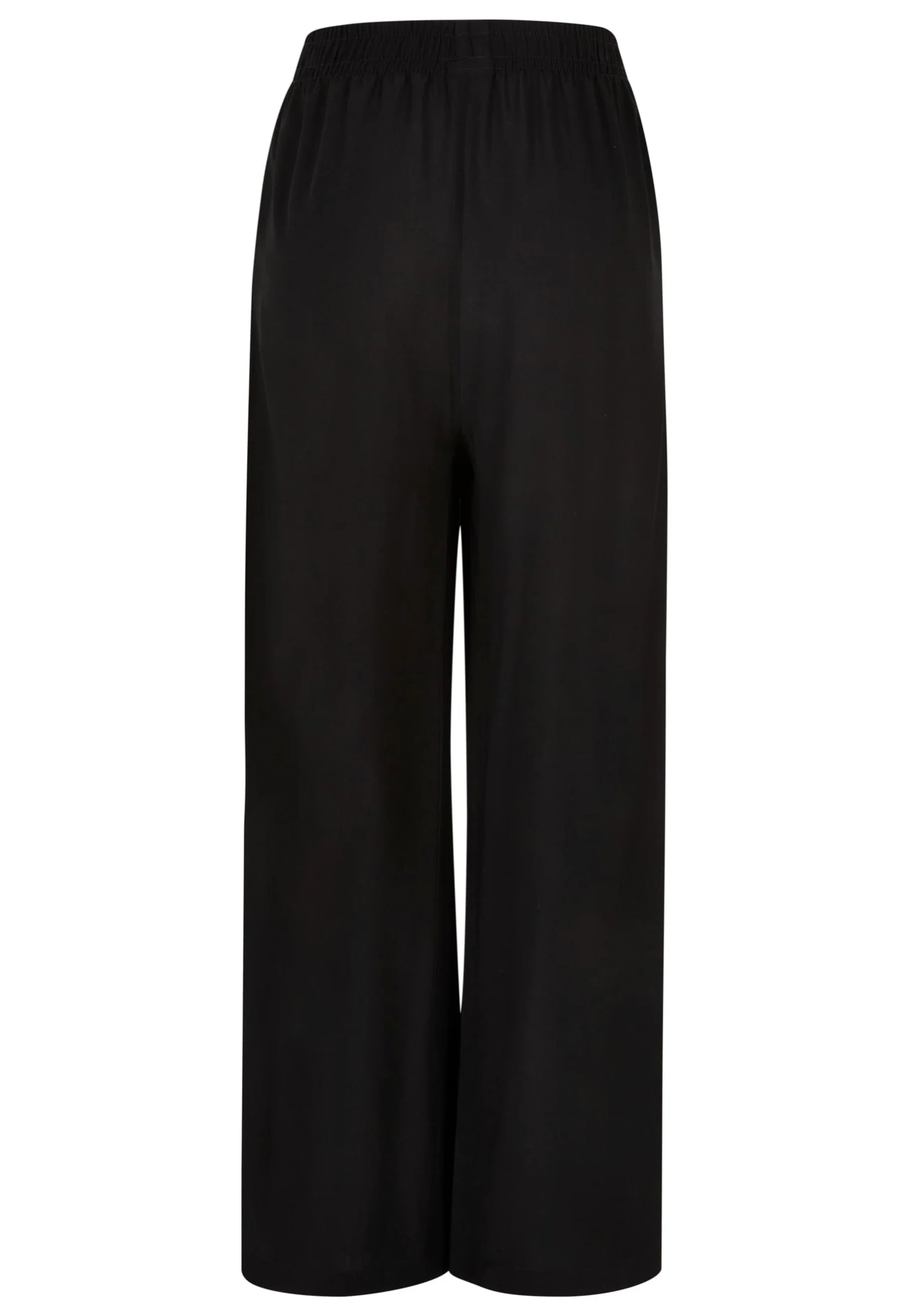 Ladies Wide Leg Viscose Black - Pants - Image 6