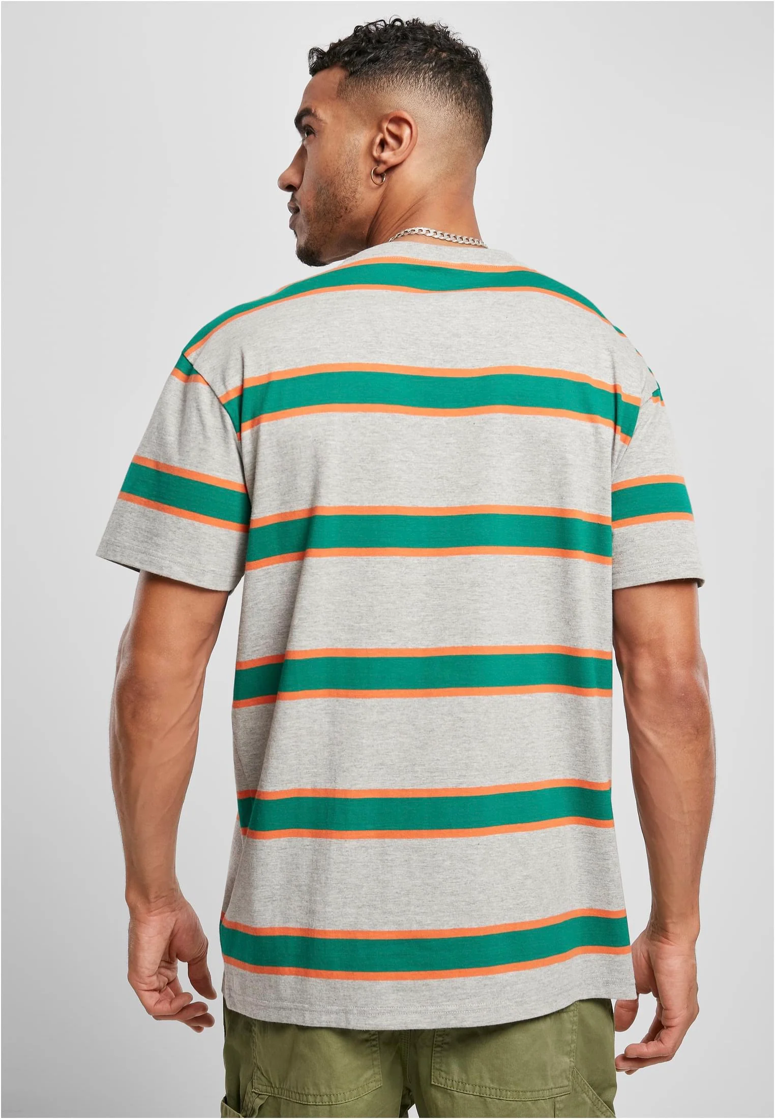 Light Stripe Oversize Grey/Junglegreen - T-Shirt - Image 3