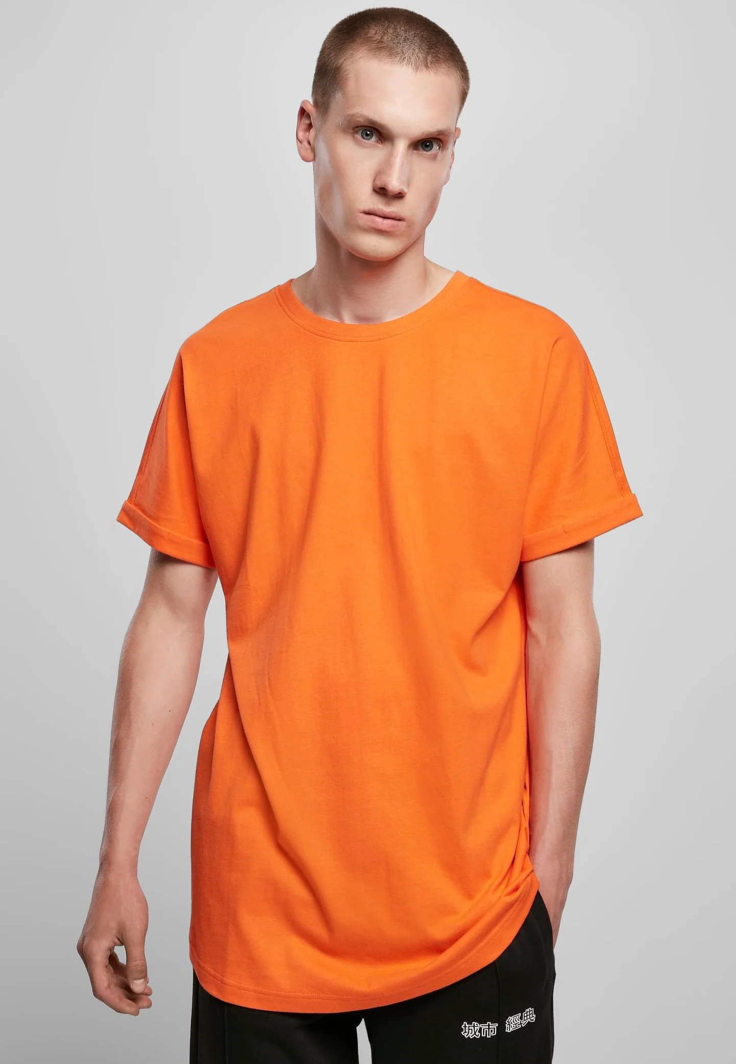 Long Shaped Turnup Mandarin - T-Shirt - Image 2