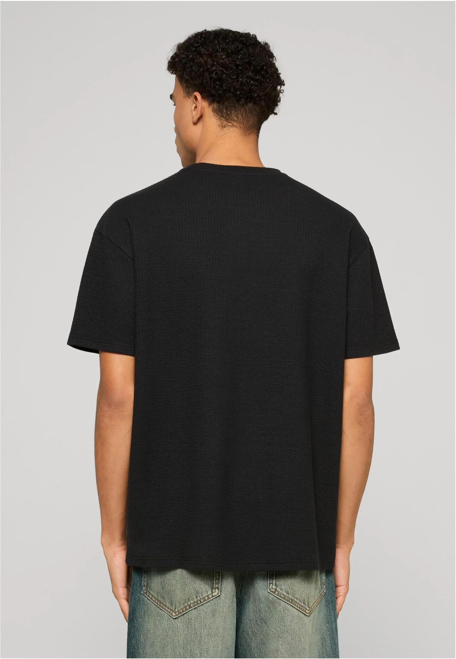 Loose Fit Structured Black - T-Shirt - Image 2